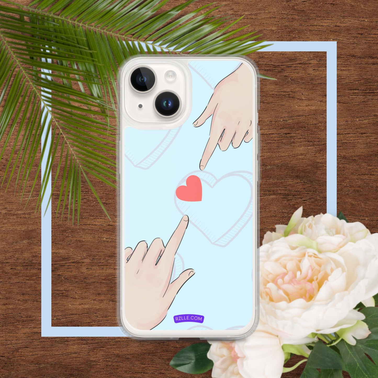 Touching  Heart Clear Phone Case for iPhone®