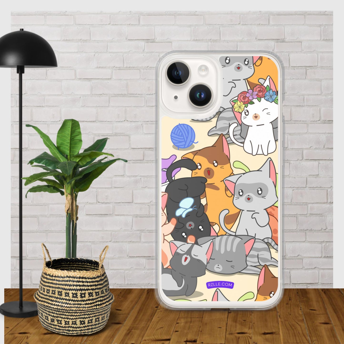 Cute Kawaii Cats Clear Case for iPhone®