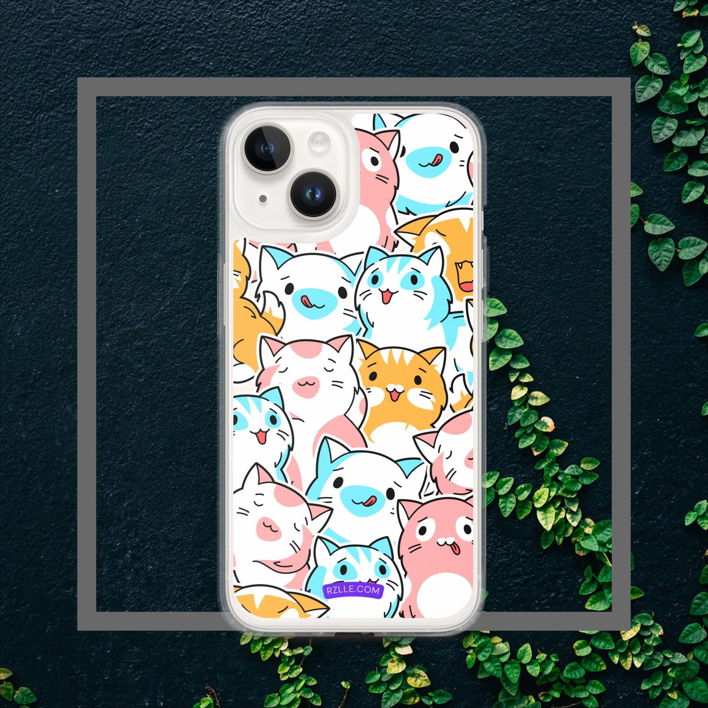 Cartoon Cats Clear Case for iPhone®