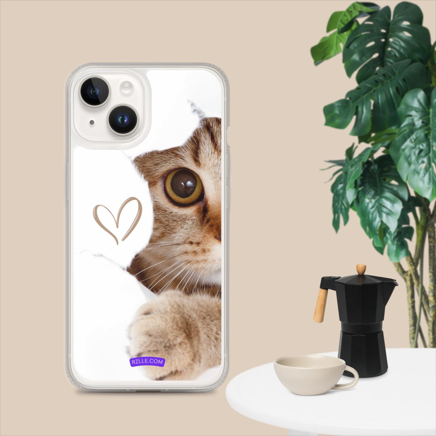 Cute Cat Peeking  Clear Case for iPhone®