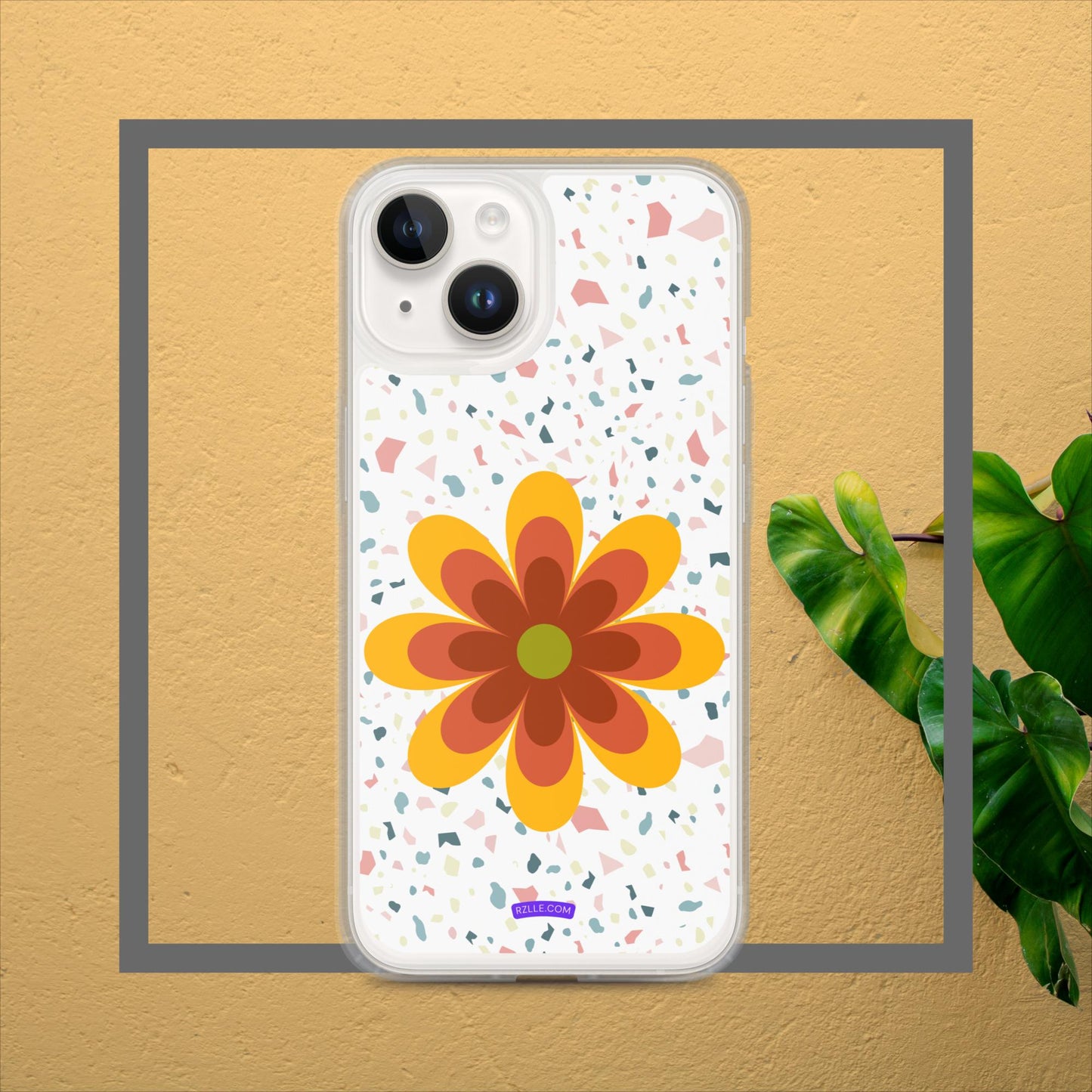 Big Retro Flower Clear Case for iPhone®