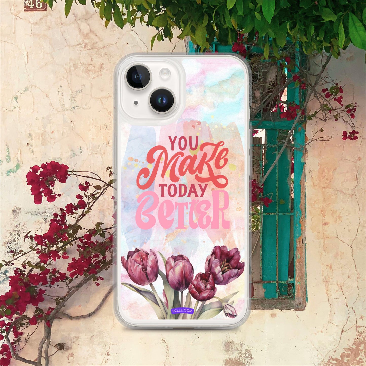 Tulips Flower In Watercolor Clear Case for iPhone®