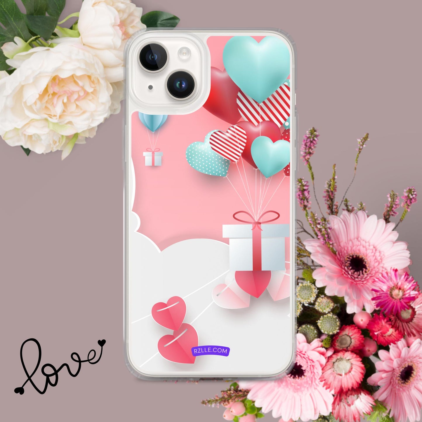 Hearts & Gifts Clear Phone Case for iPhone®