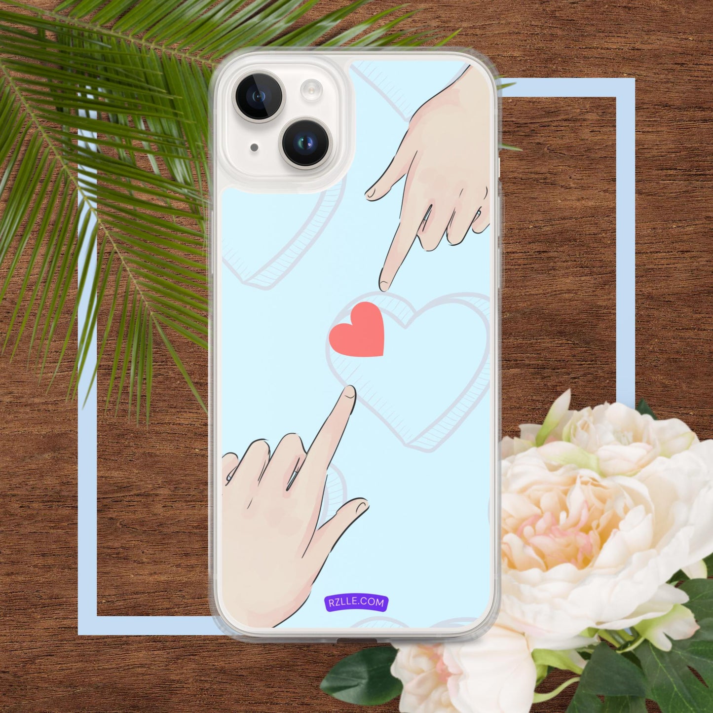 Touching  Heart Clear Phone Case for iPhone®