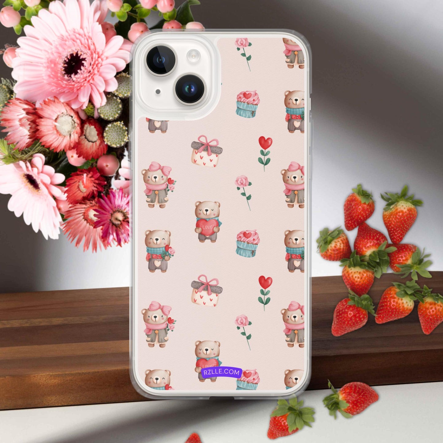 Cute Valentine Bears Clear Phone Case for iPhone®