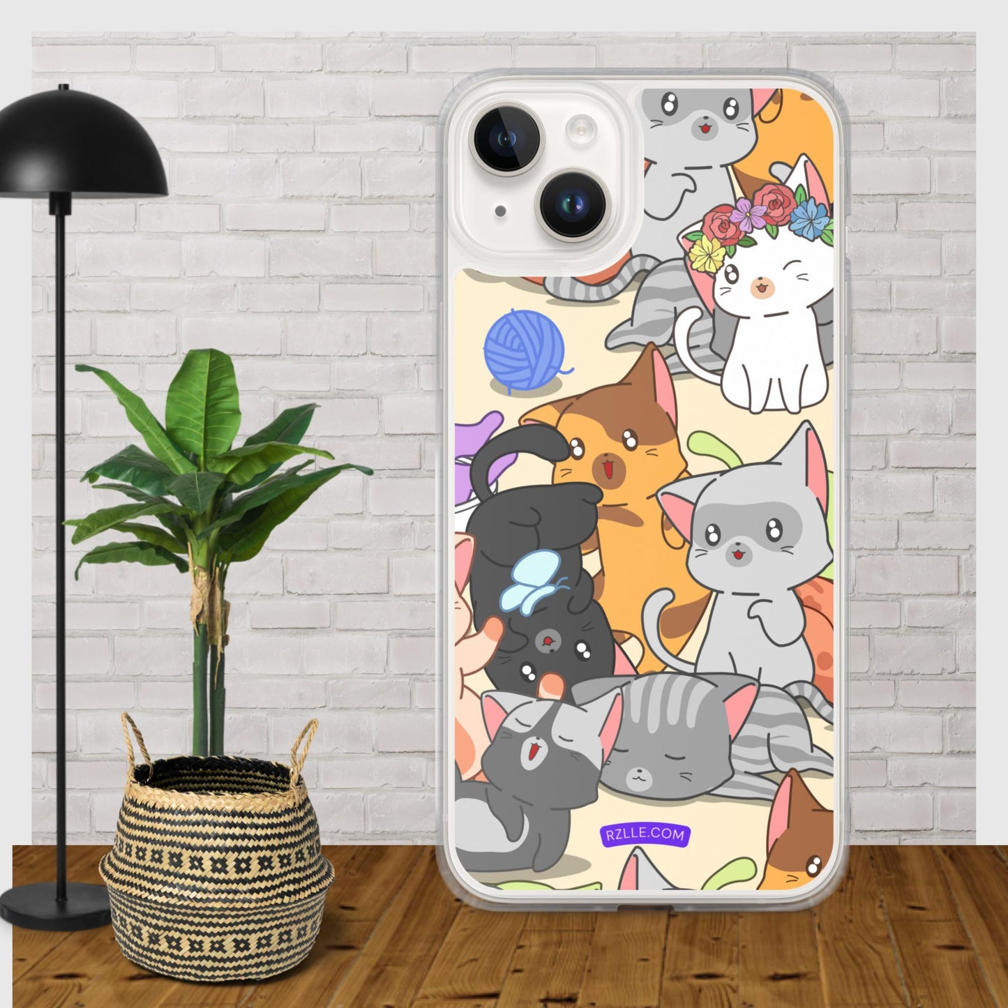 Cute Kawaii Cats Clear Case for iPhone®