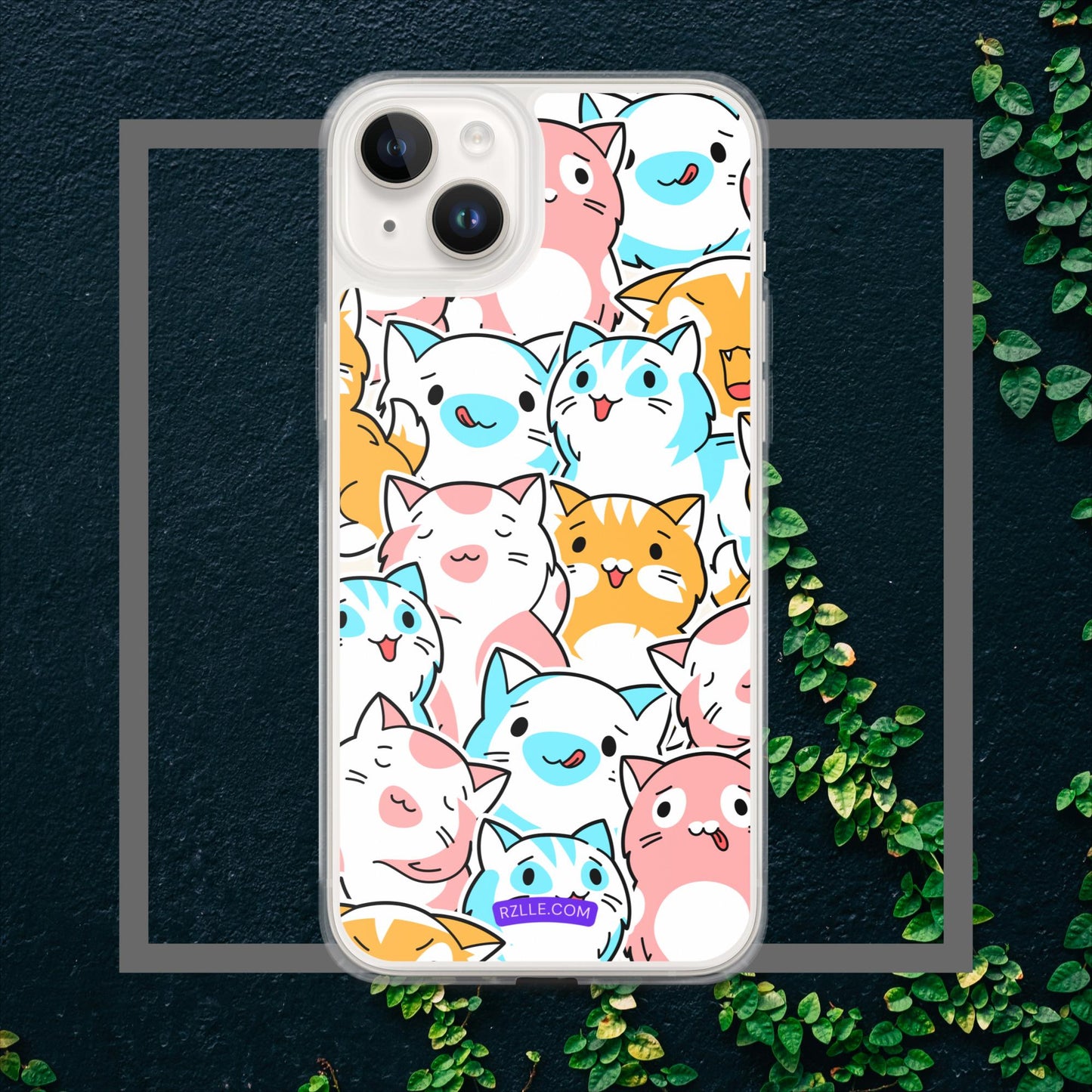 Cartoon Cats Clear Case for iPhone®