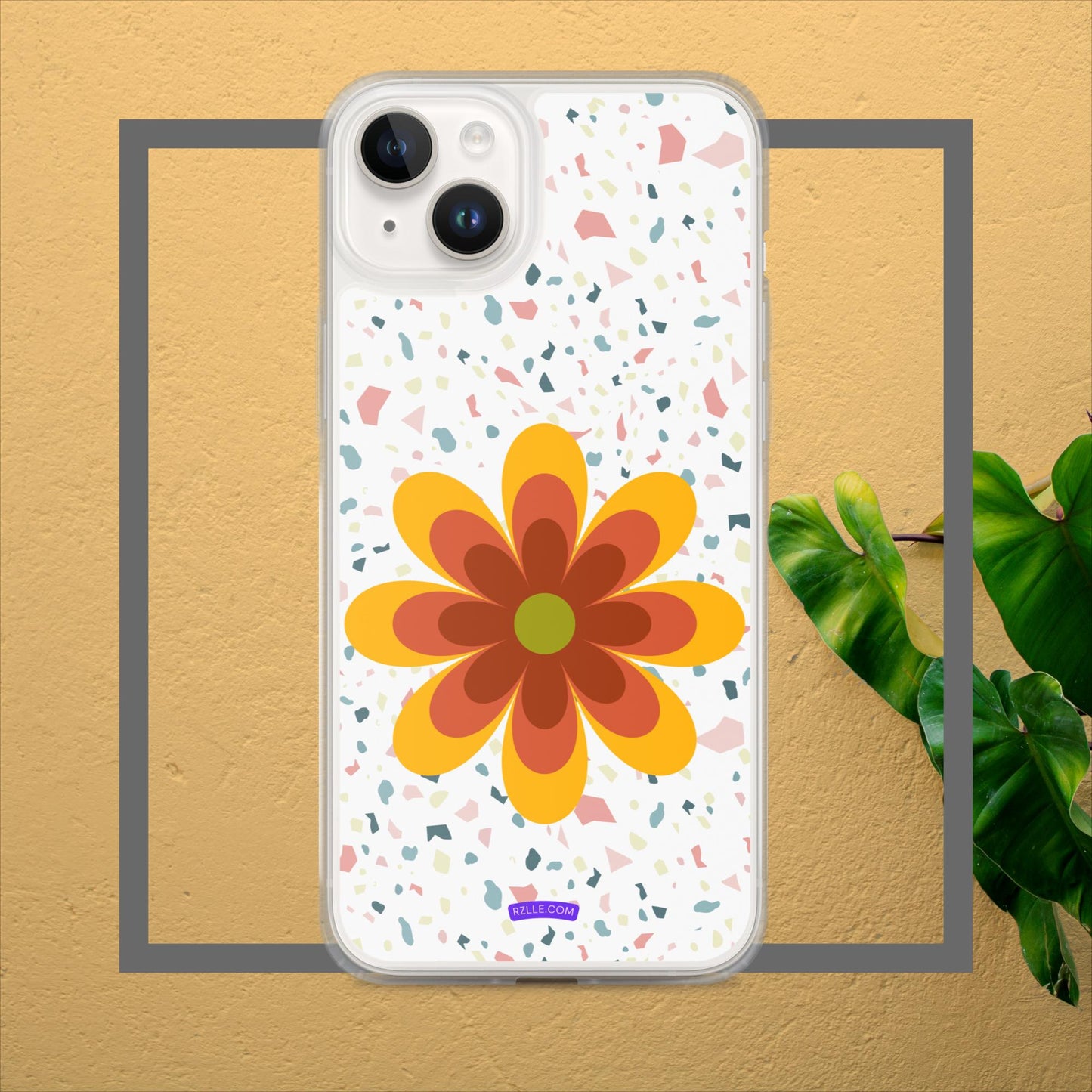 Big Retro Flower Clear Case for iPhone®