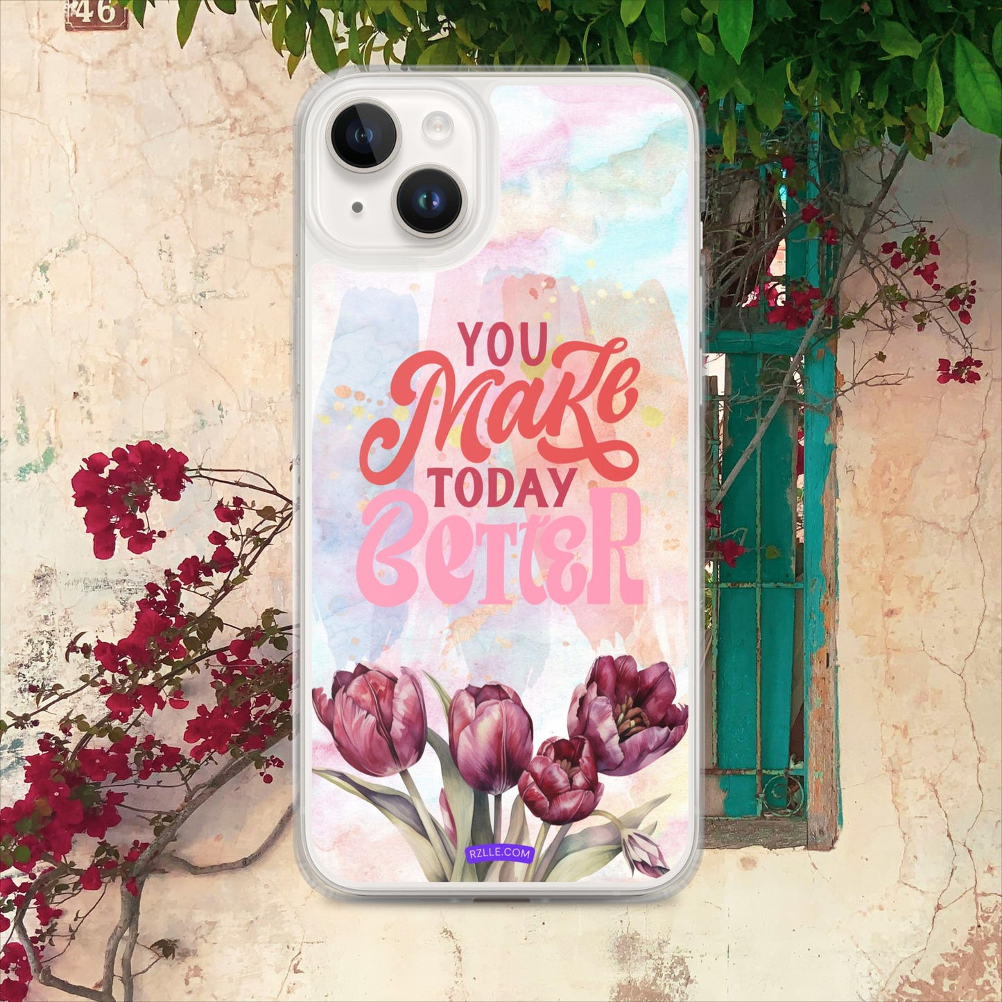 Tulips Flower In Watercolor Clear Case for iPhone®