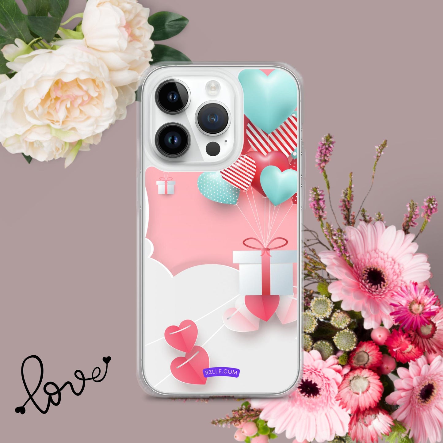 Hearts & Gifts Clear Phone Case for iPhone®