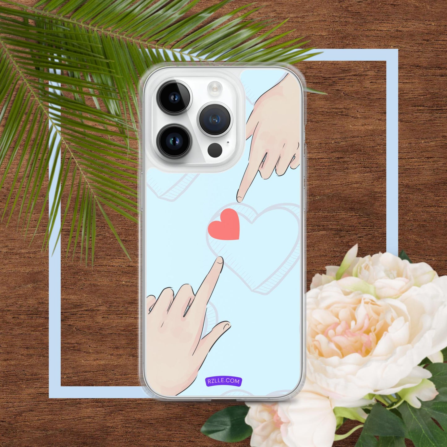 Touching  Heart Clear Phone Case for iPhone®