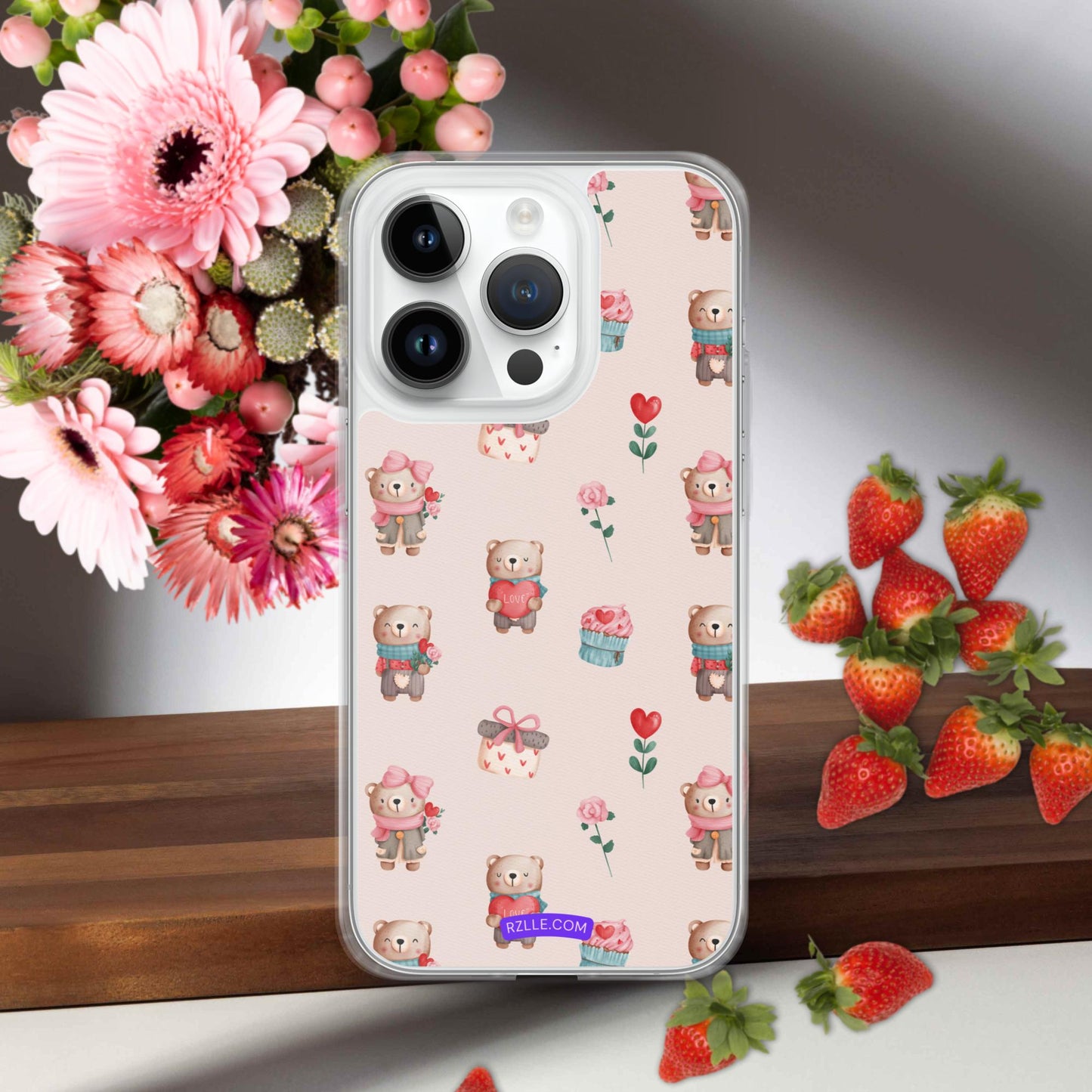 Cute Valentine Bears Clear Phone Case for iPhone®