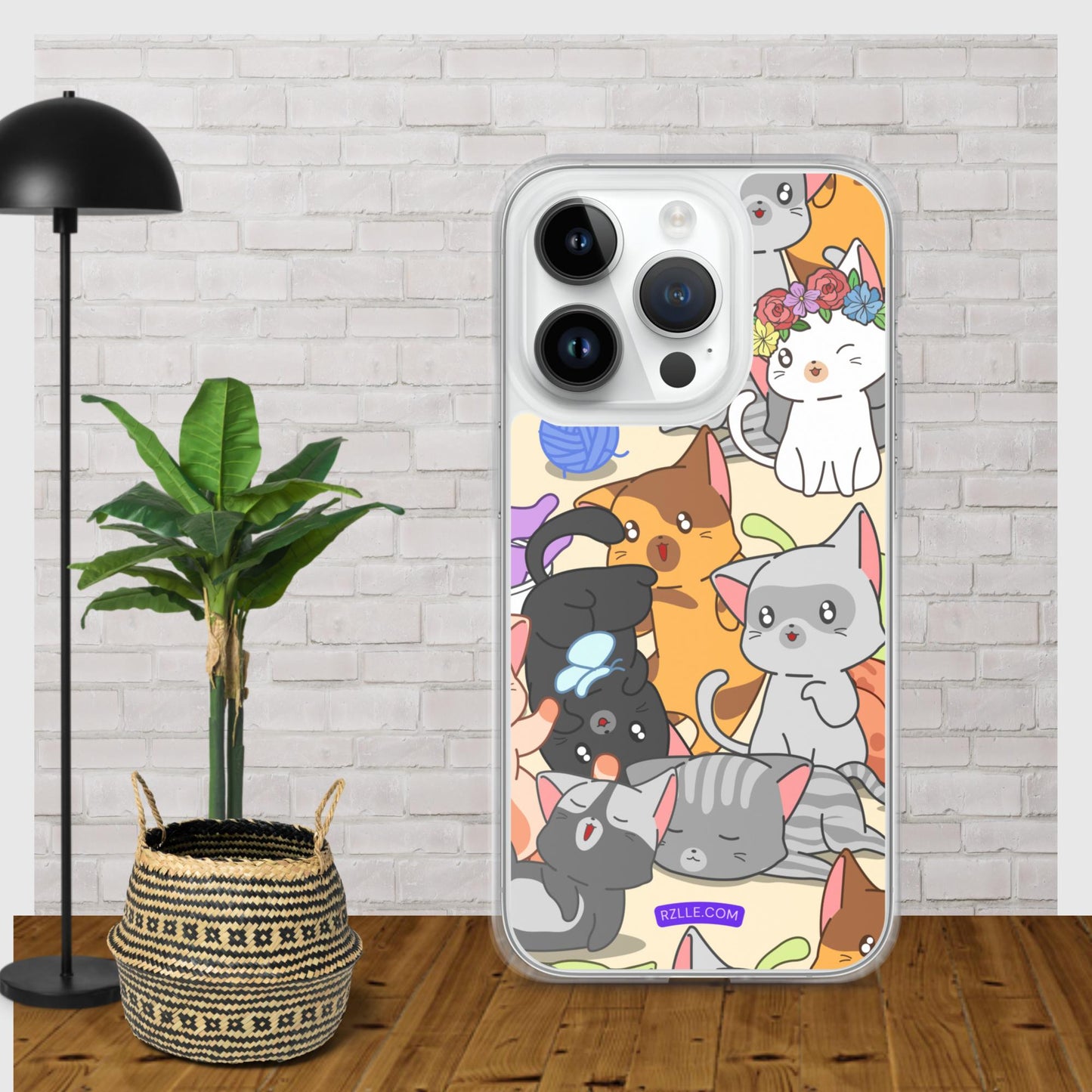 Cute Kawaii Cats Clear Case for iPhone®