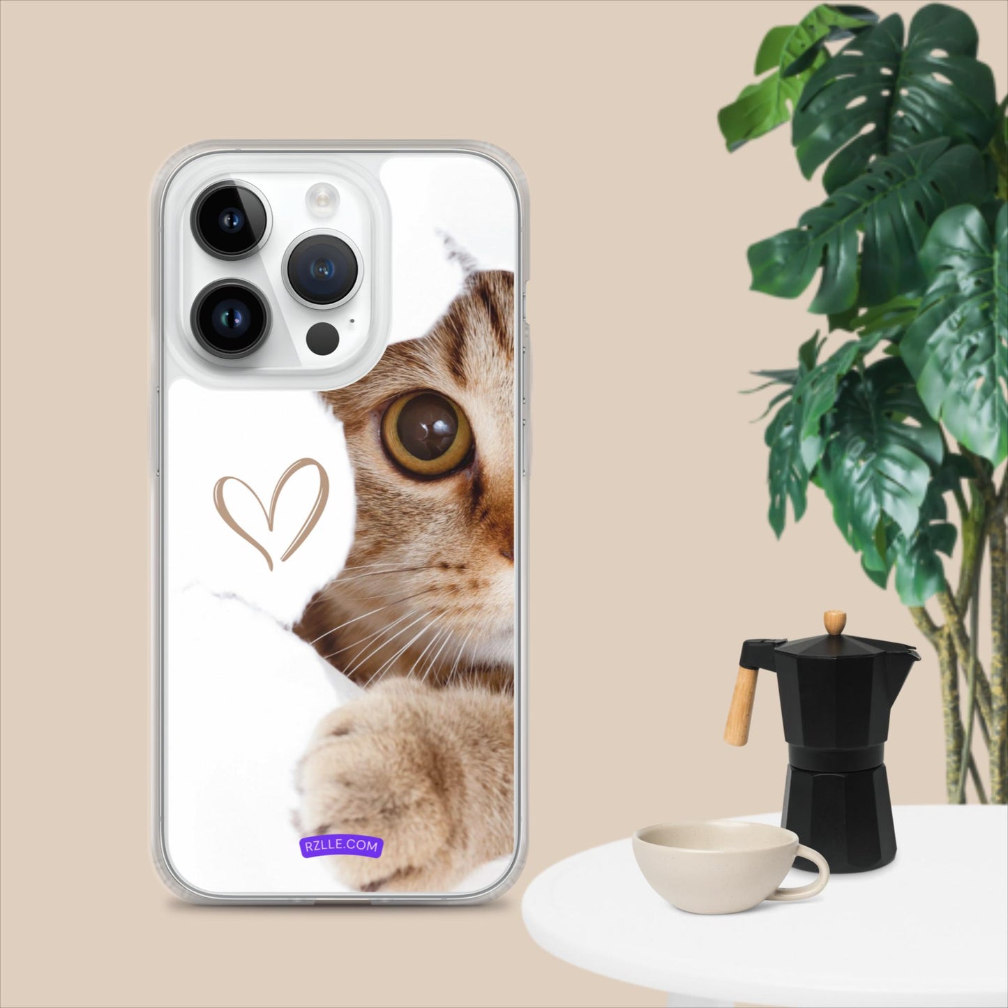 Cute Cat Peeking  Clear Case for iPhone®