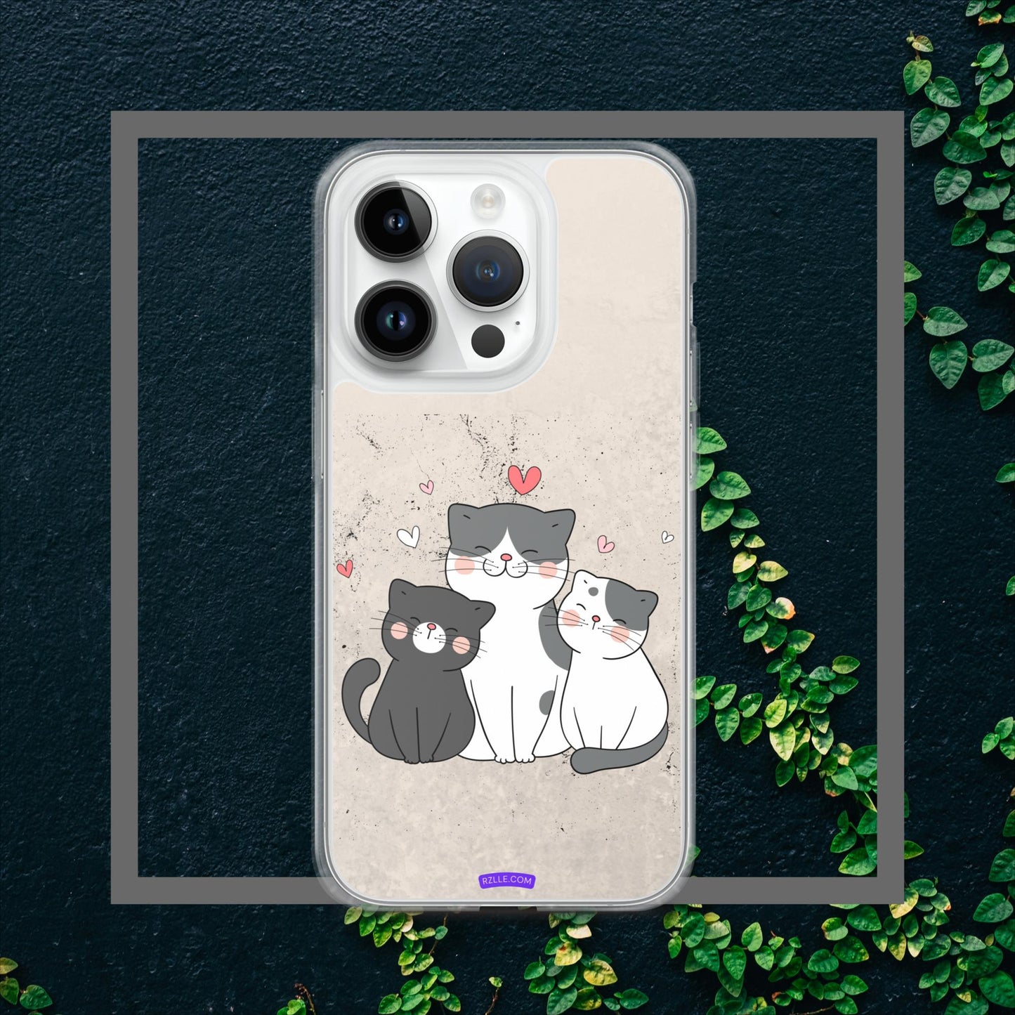 Cute Trio Cats Clear Case for iPhone®