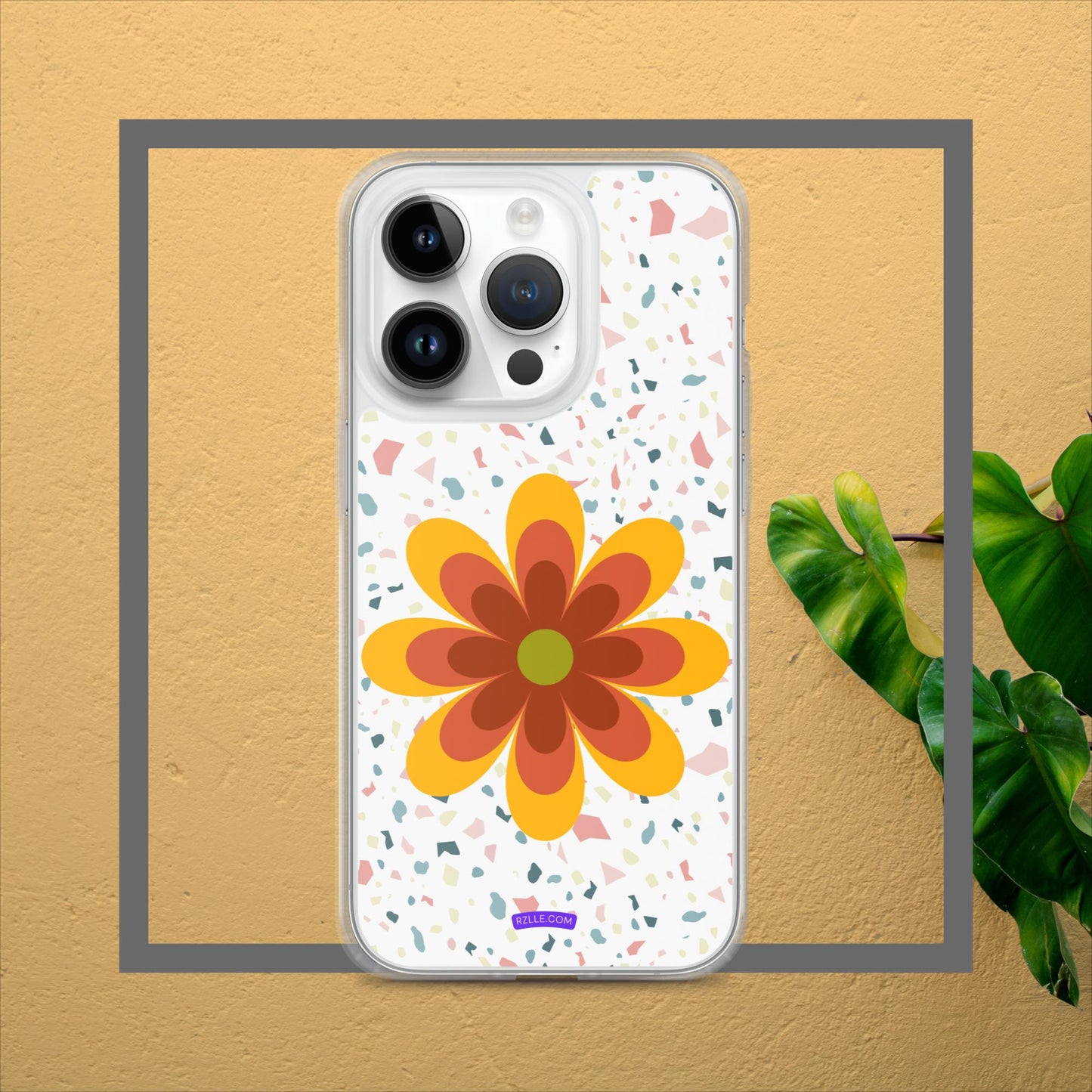 Big Retro Flower Clear Case for iPhone®