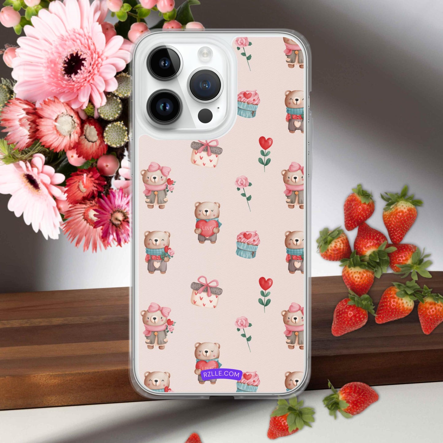 Cute Valentine Bears Clear Phone Case for iPhone®