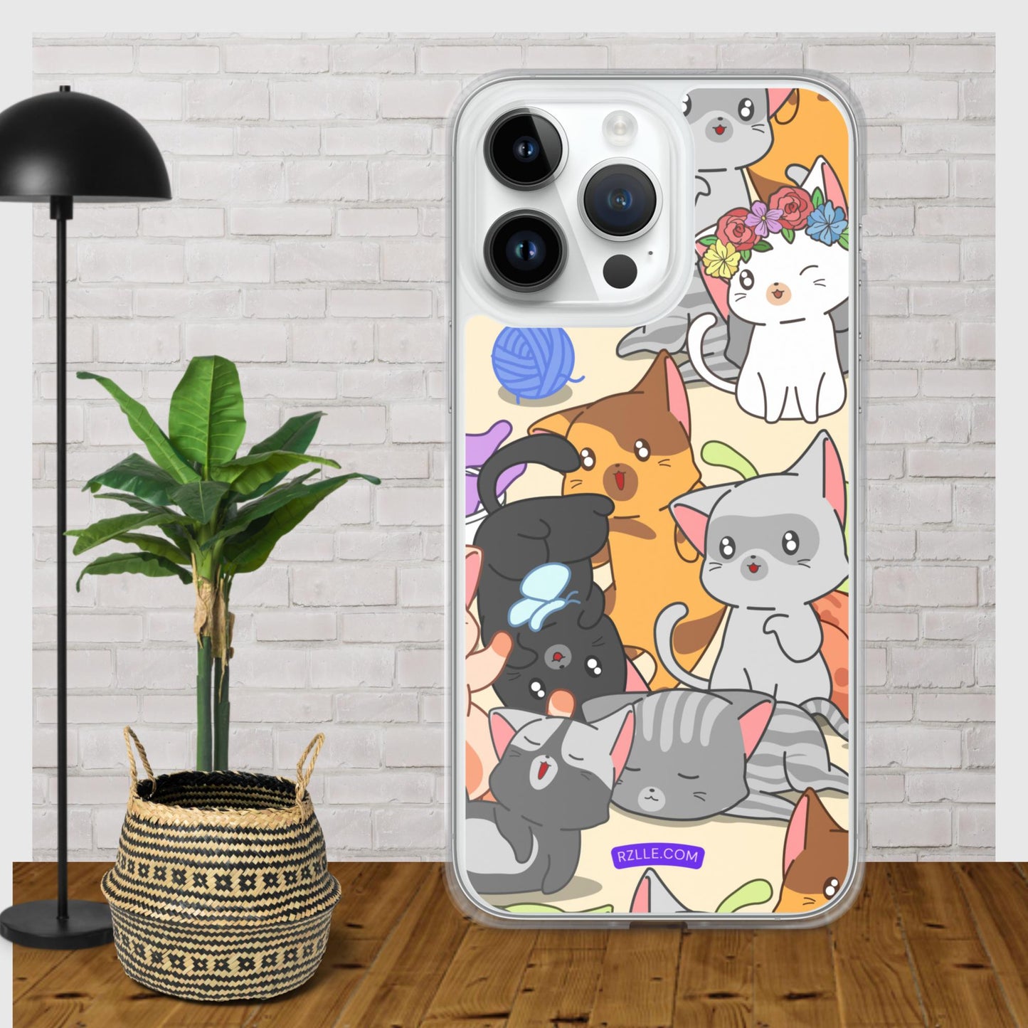 Cute Kawaii Cats Clear Case for iPhone®