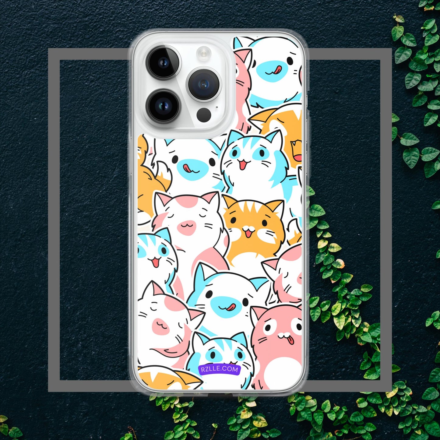 Cartoon Cats Clear Case for iPhone®