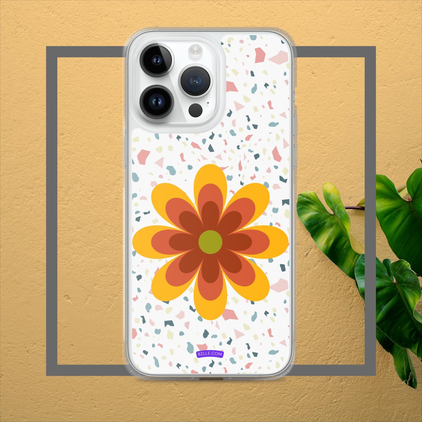 Big Retro Flower Clear Case for iPhone®