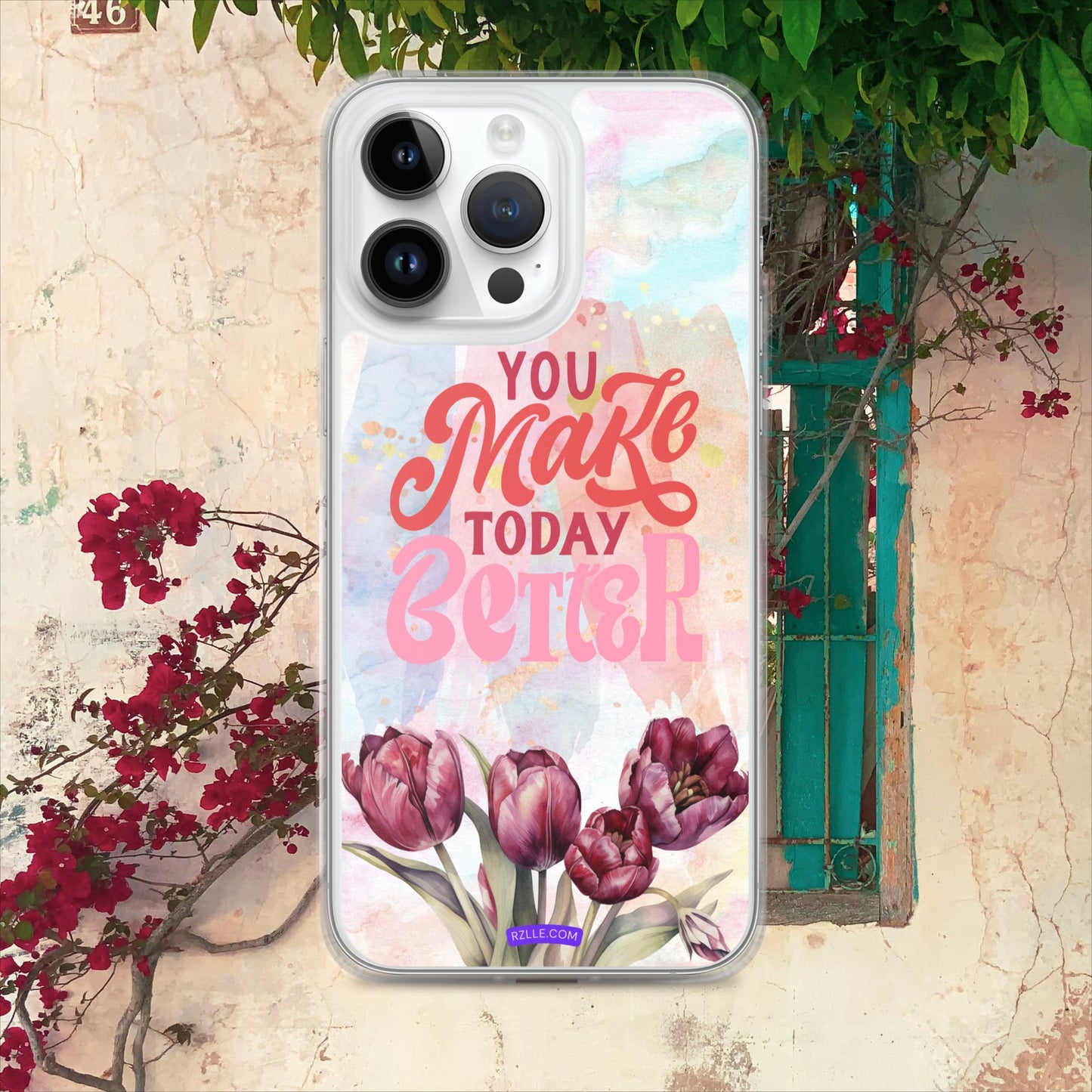 Tulips Flower In Watercolor Clear Case for iPhone®