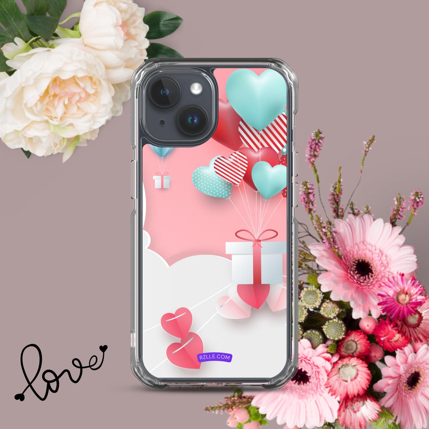 Hearts & Gifts Clear Phone Case for iPhone®