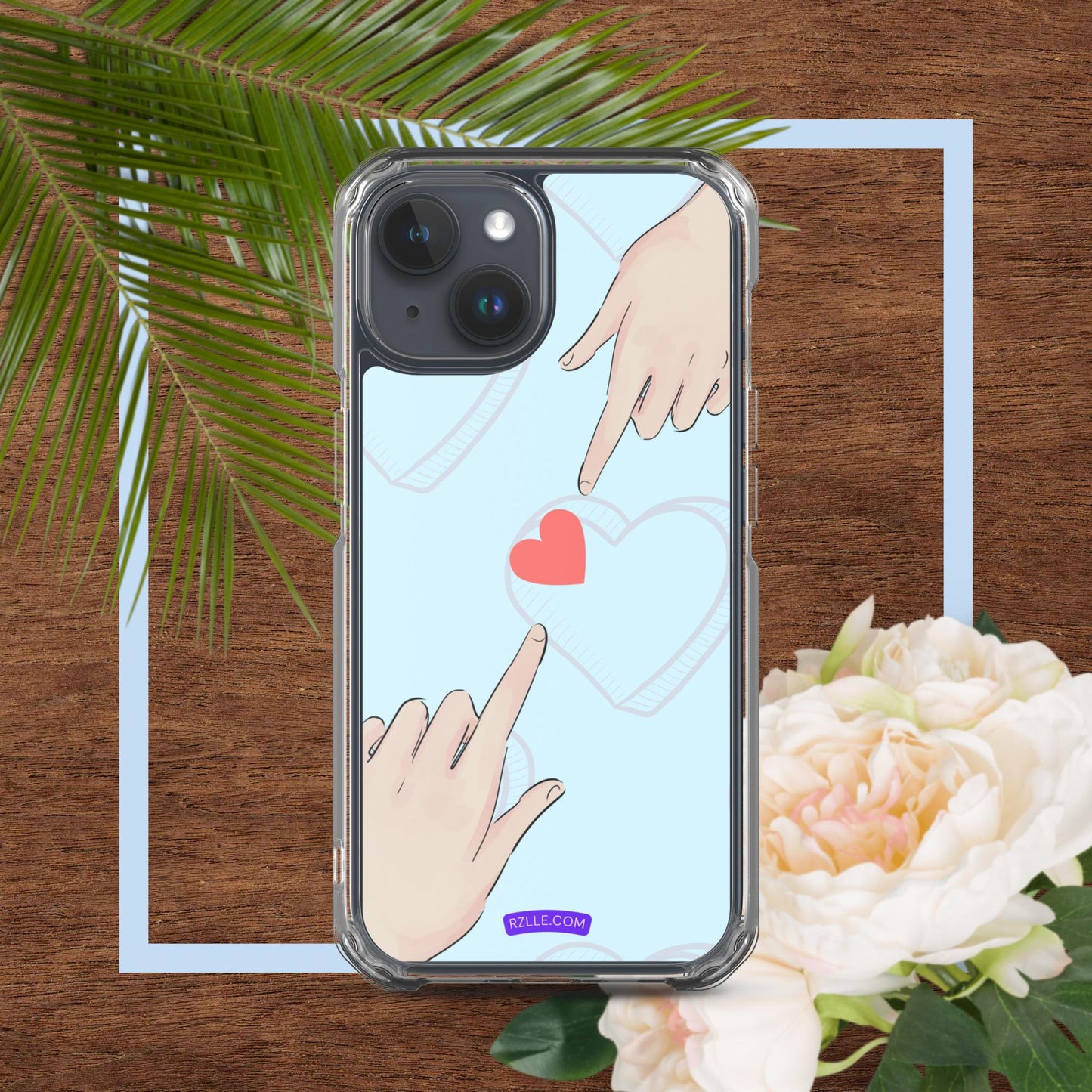 Touching  Heart Clear Phone Case for iPhone®