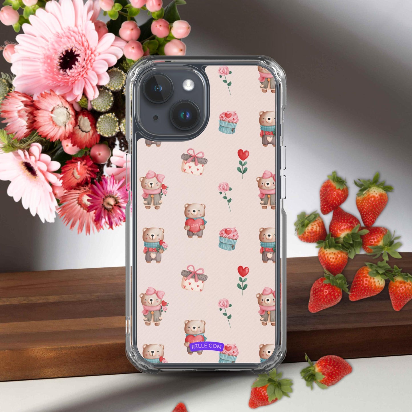 Cute Valentine Bears Clear Phone Case for iPhone®