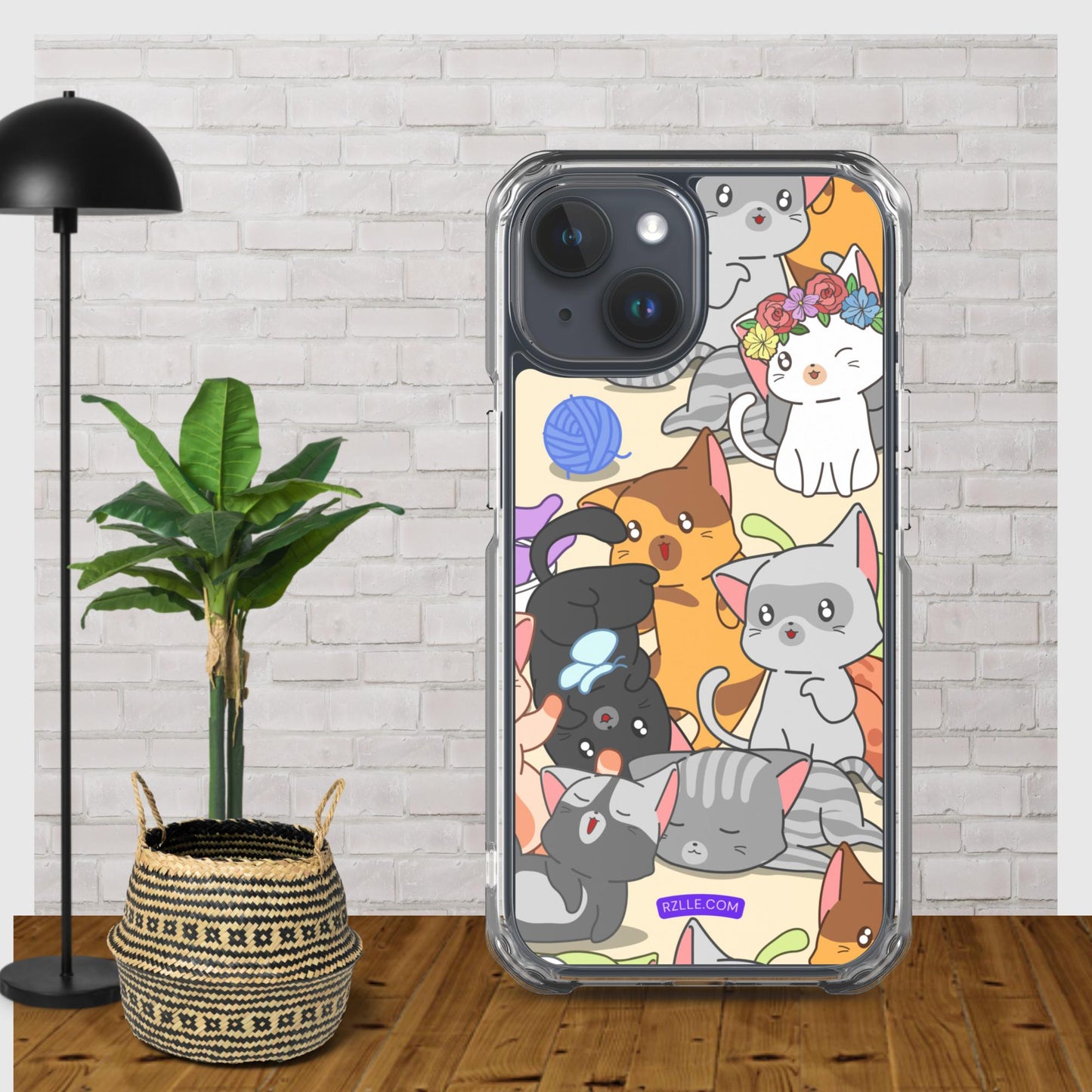 Cute Kawaii Cats Clear Case for iPhone®