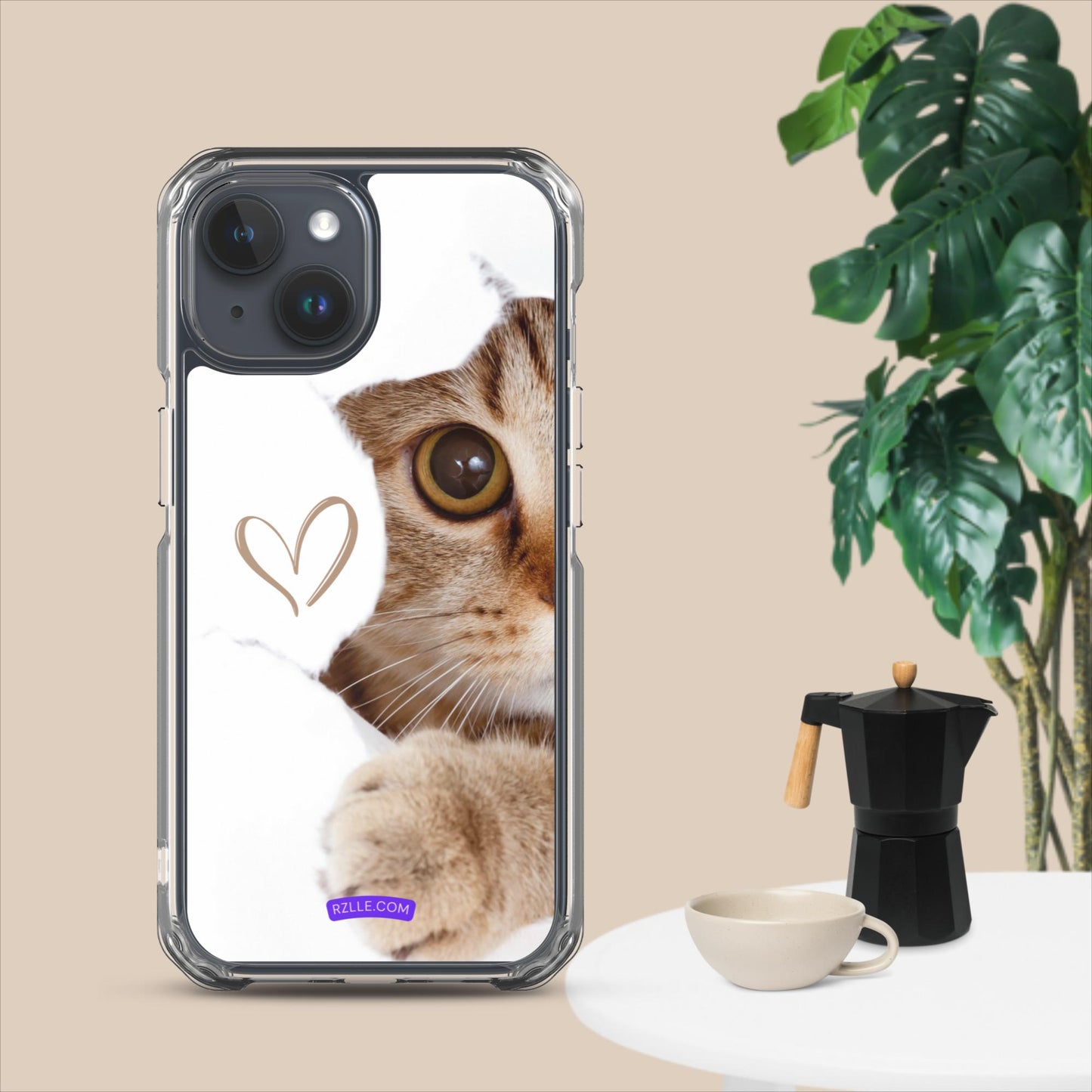 Cute Cat Peeking  Clear Case for iPhone®