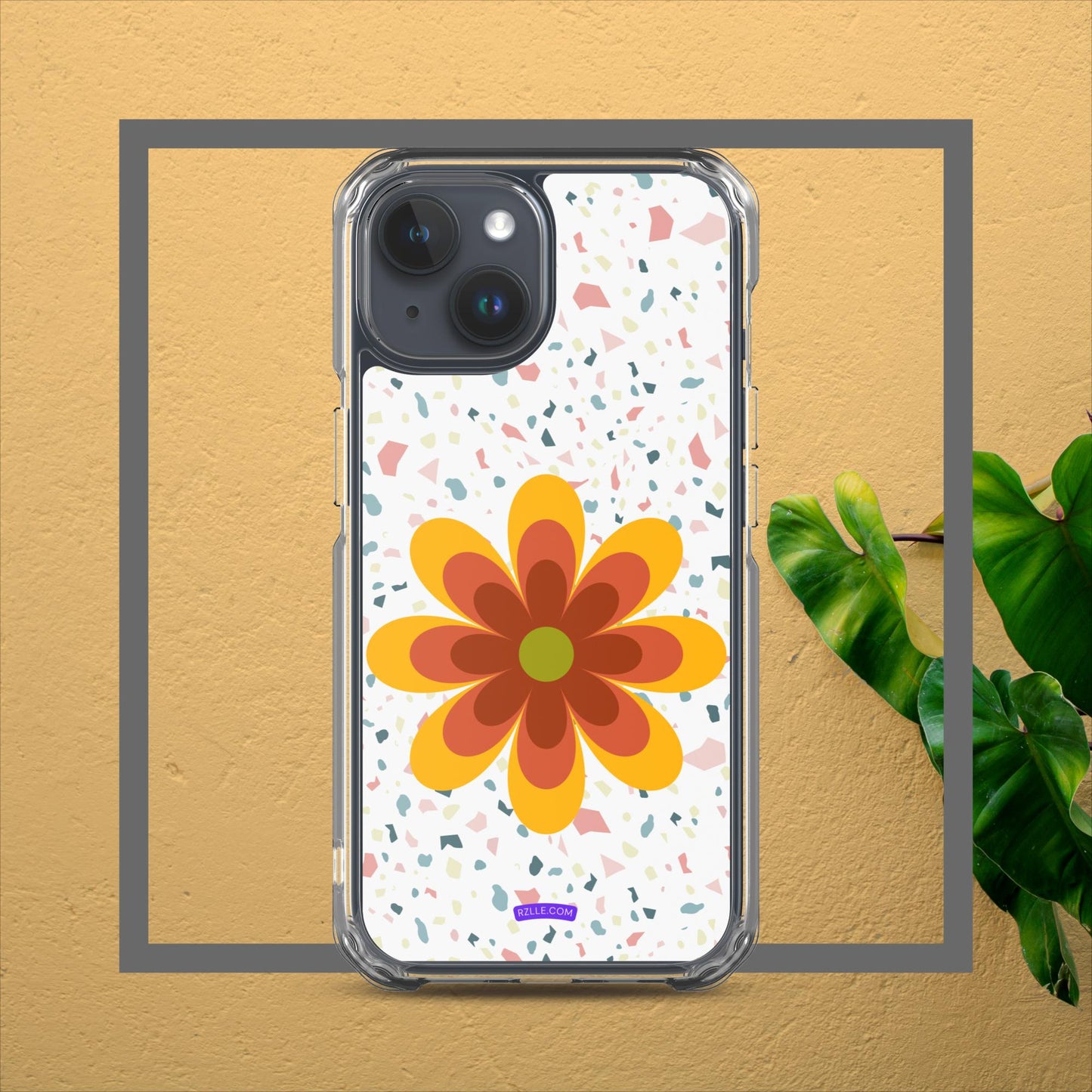 Big Retro Flower Clear Case for iPhone®