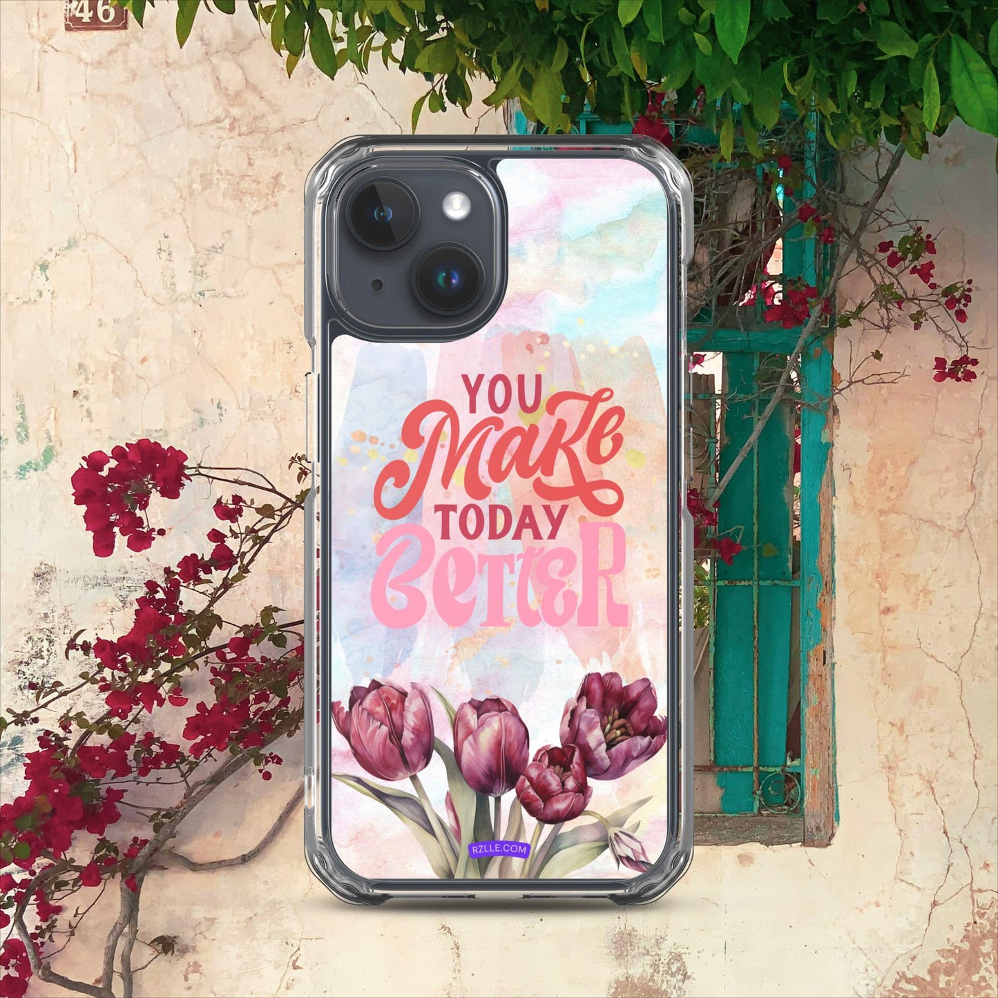 Tulips Flower In Watercolor Clear Case for iPhone®