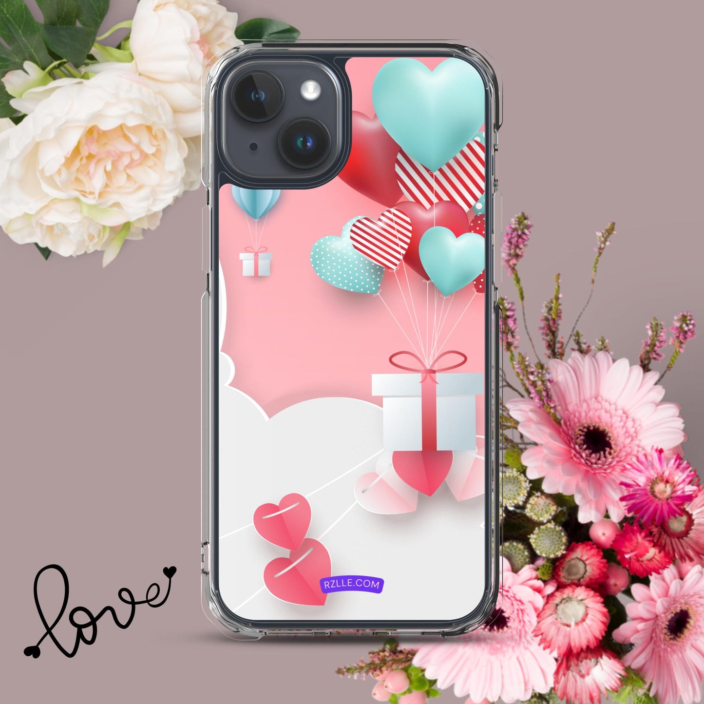 Hearts & Gifts Clear Phone Case for iPhone®