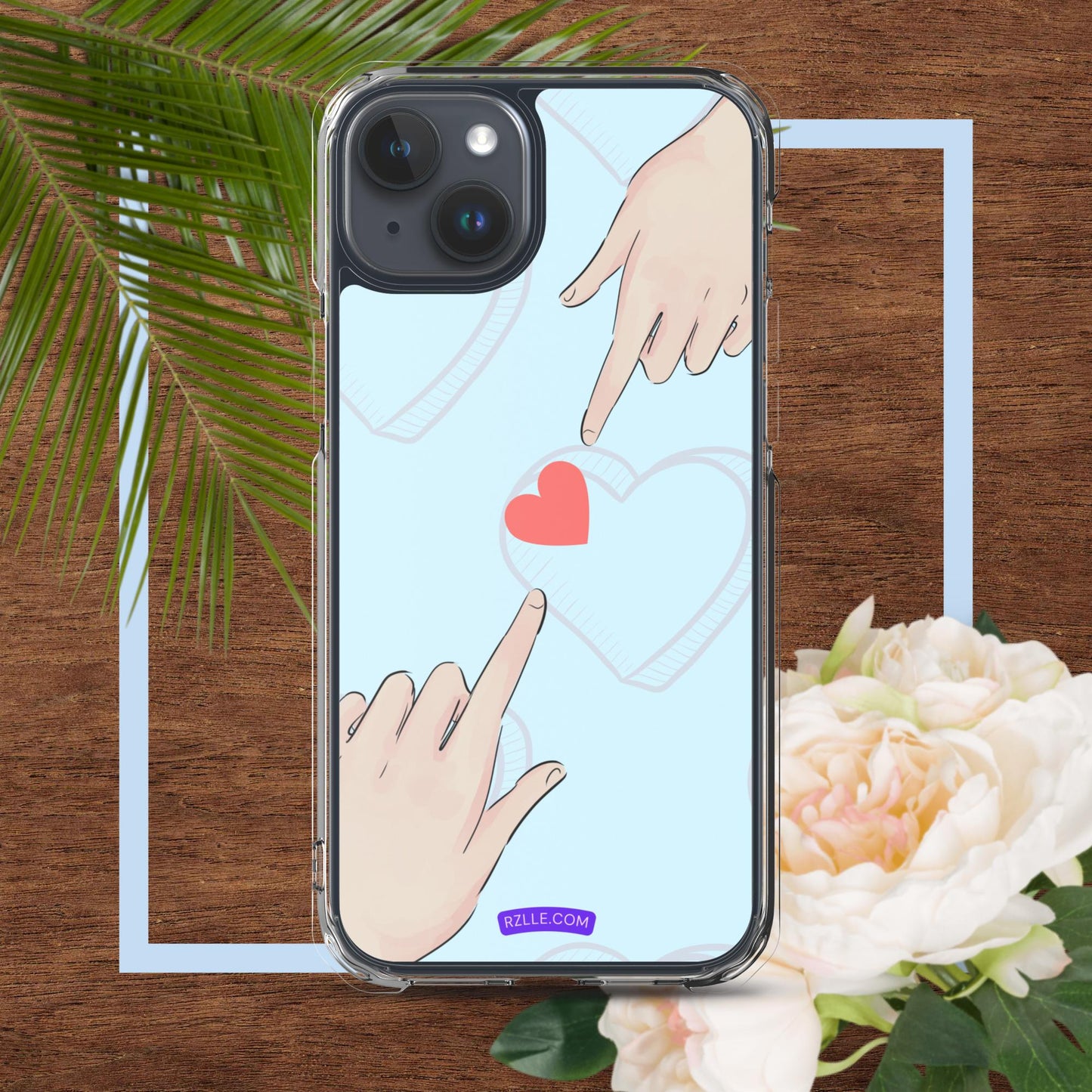 Touching  Heart Clear Phone Case for iPhone®