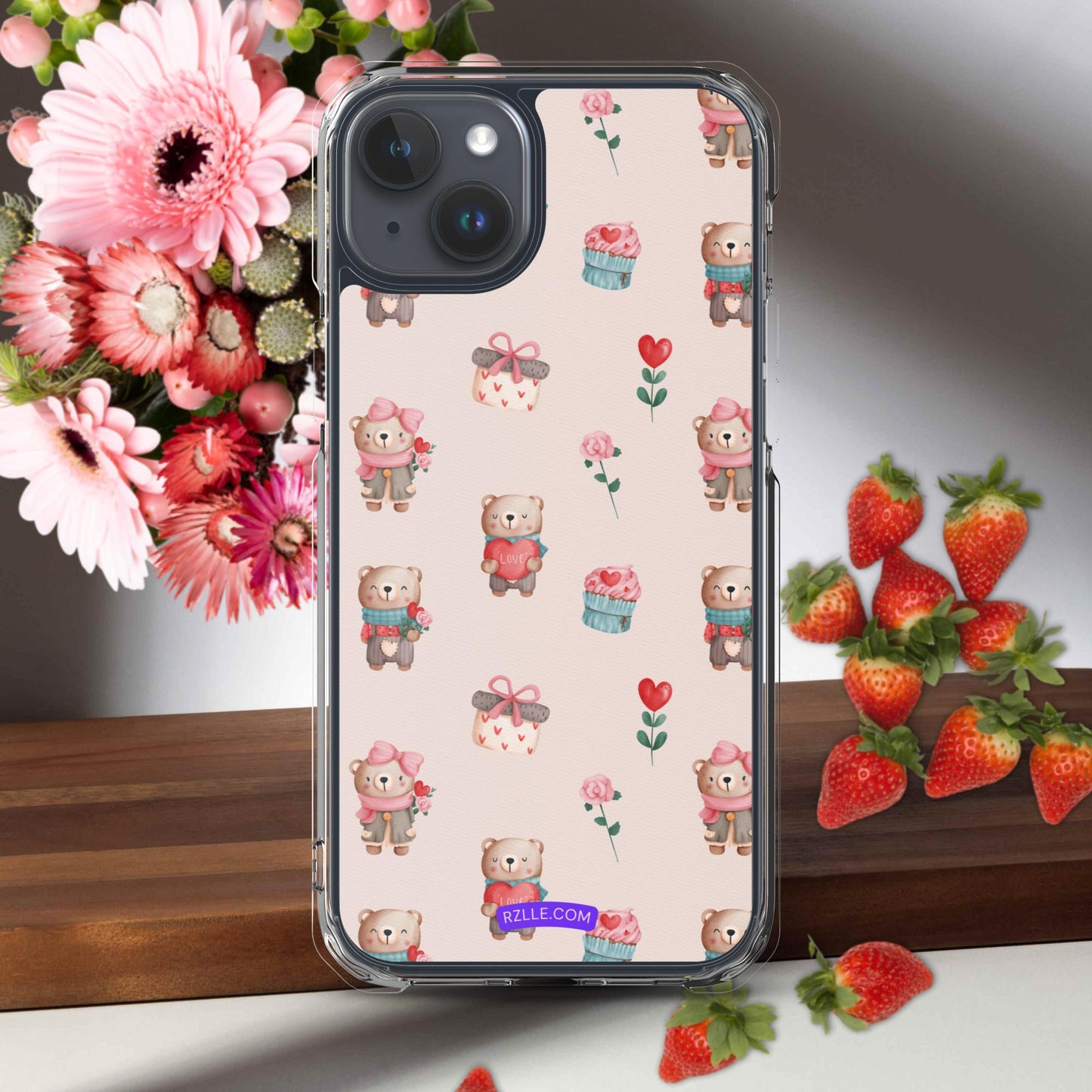 Cute Valentine Bears Clear Phone Case for iPhone®