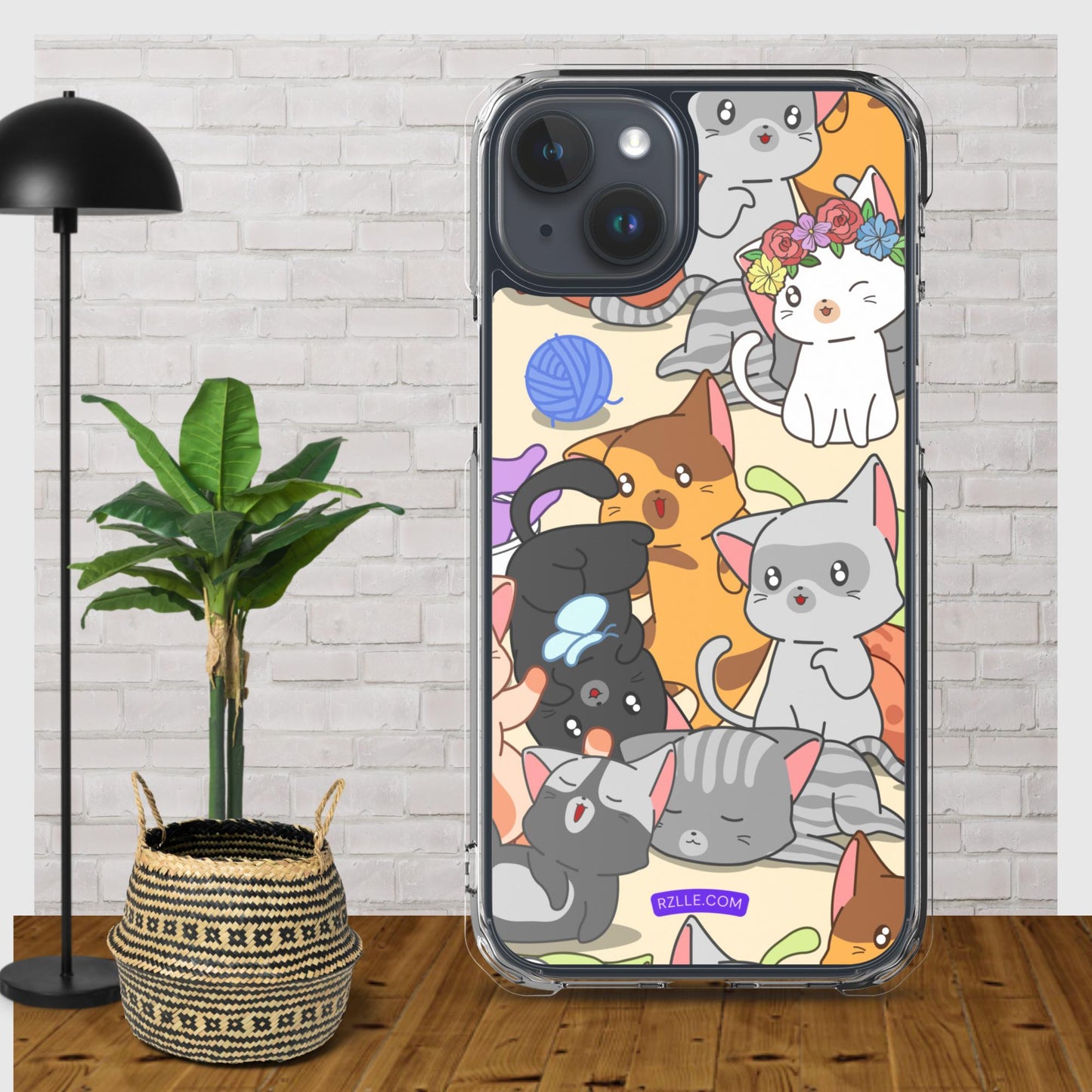 Cute Kawaii Cats Clear Case for iPhone®