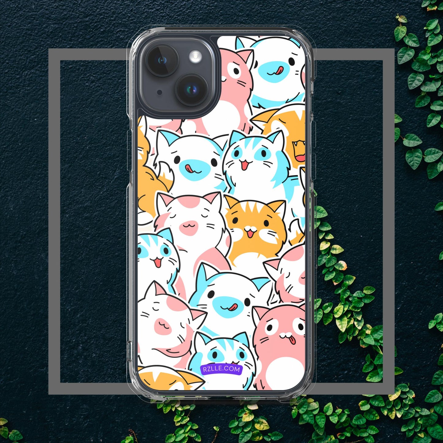 Cartoon Cats Clear Case for iPhone®