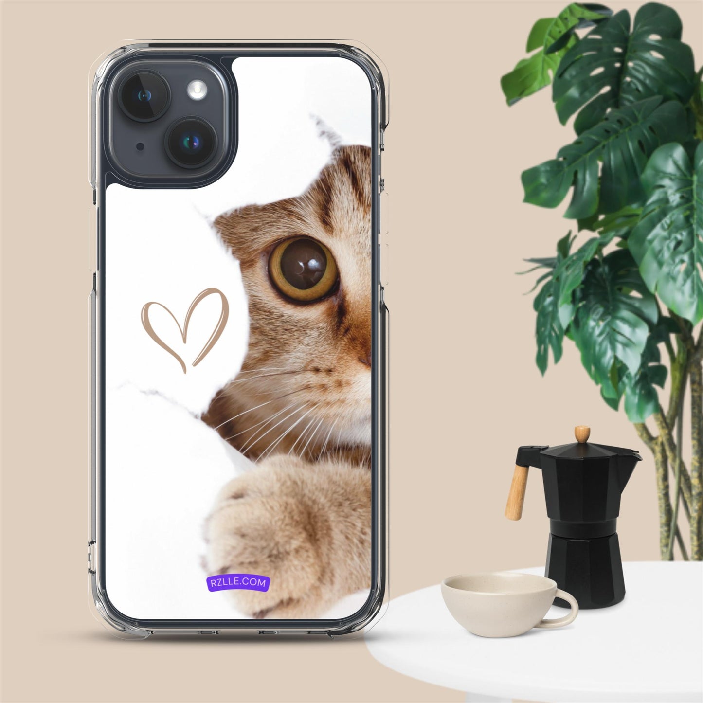 Cute Cat Peeking  Clear Case for iPhone®