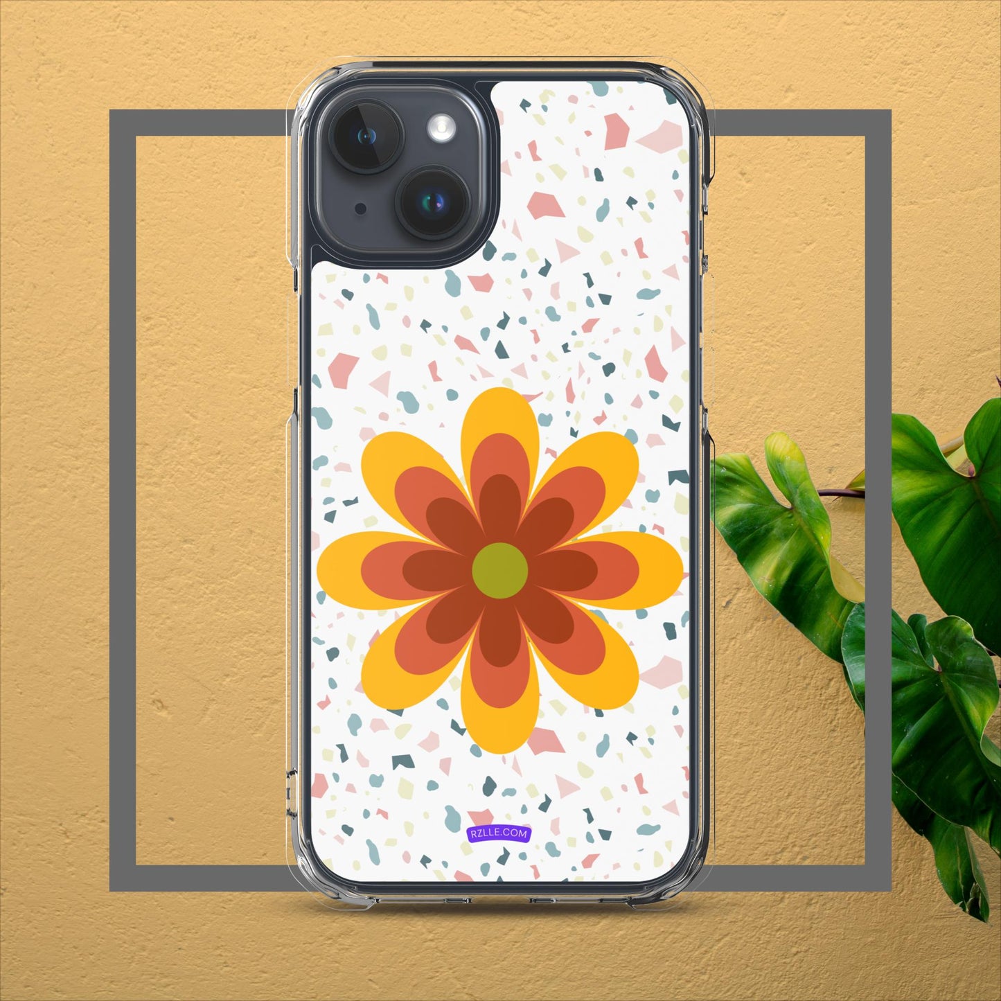 Big Retro Flower Clear Case for iPhone®