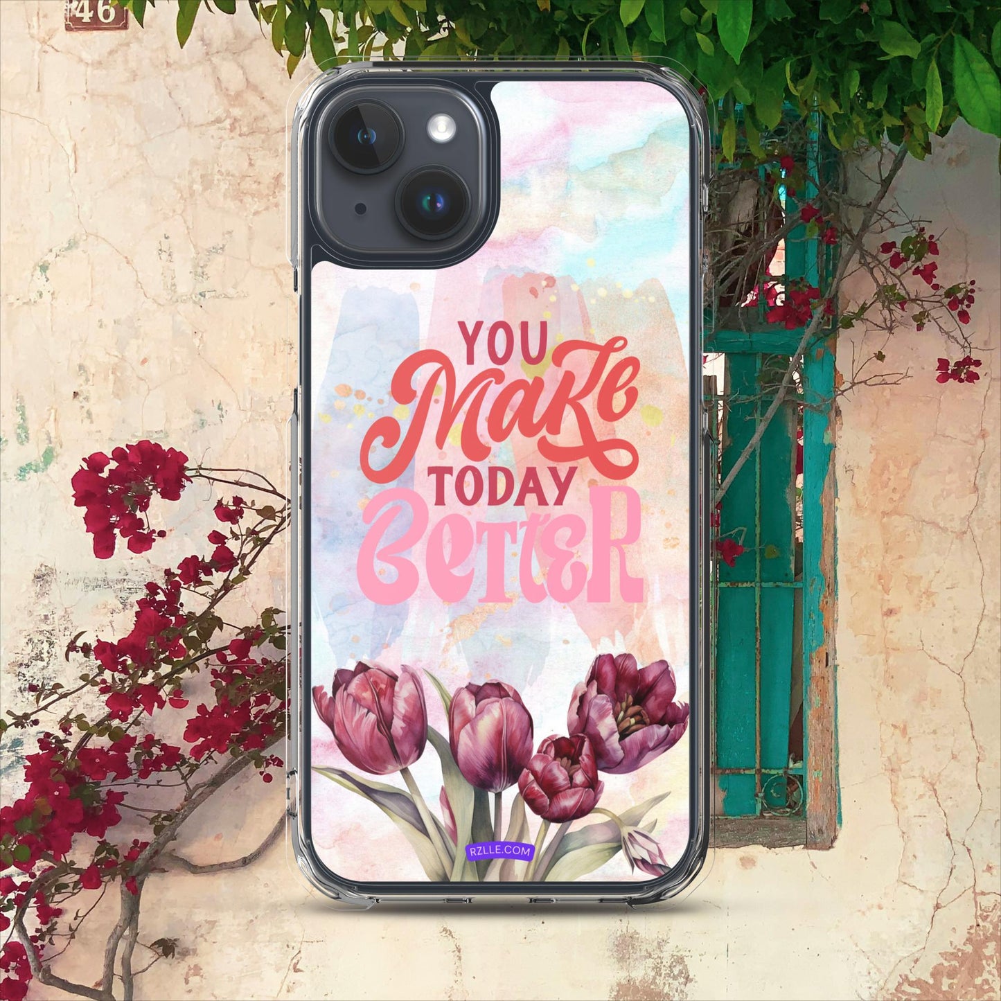 Tulips Flower In Watercolor Clear Case for iPhone®