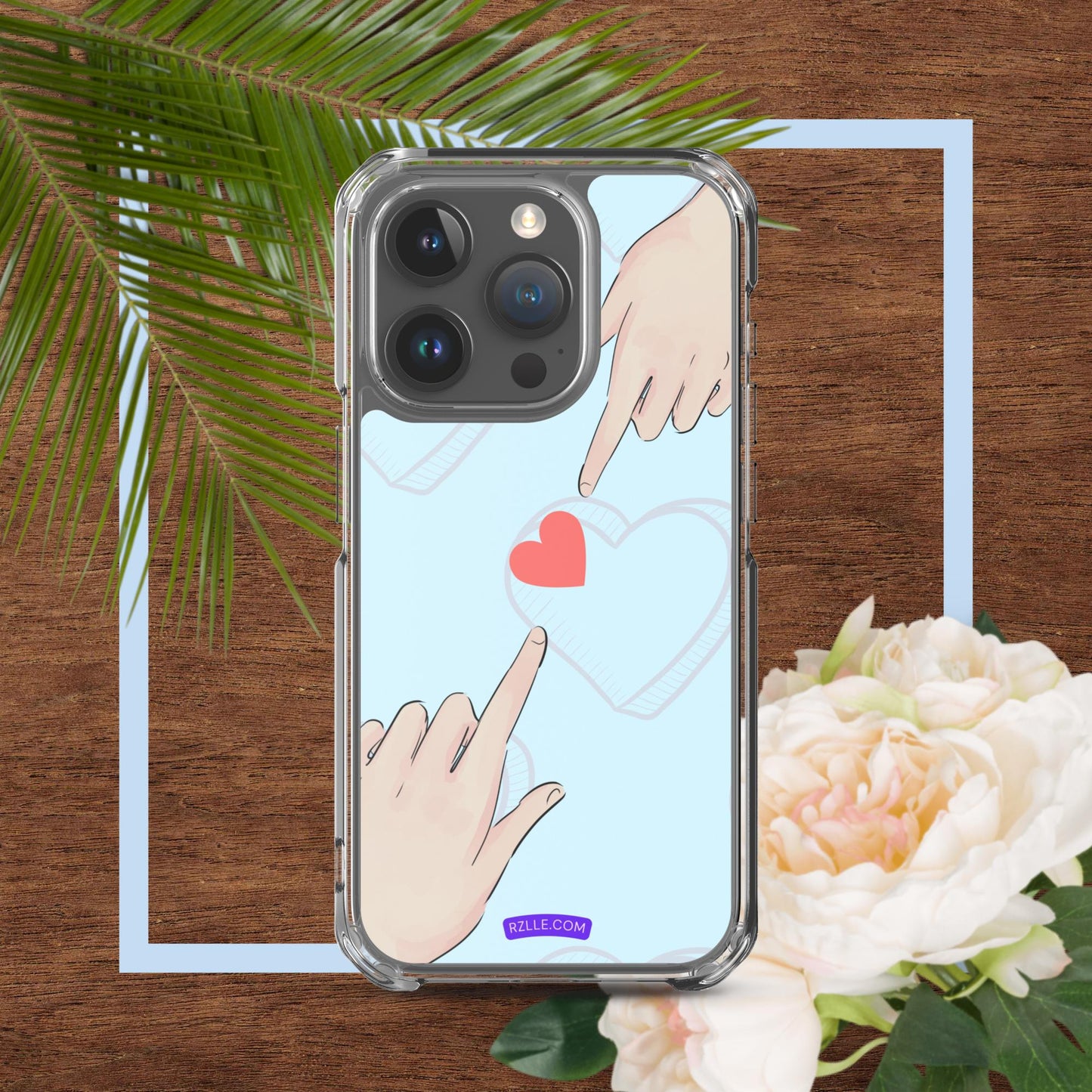 Touching  Heart Clear Phone Case for iPhone®