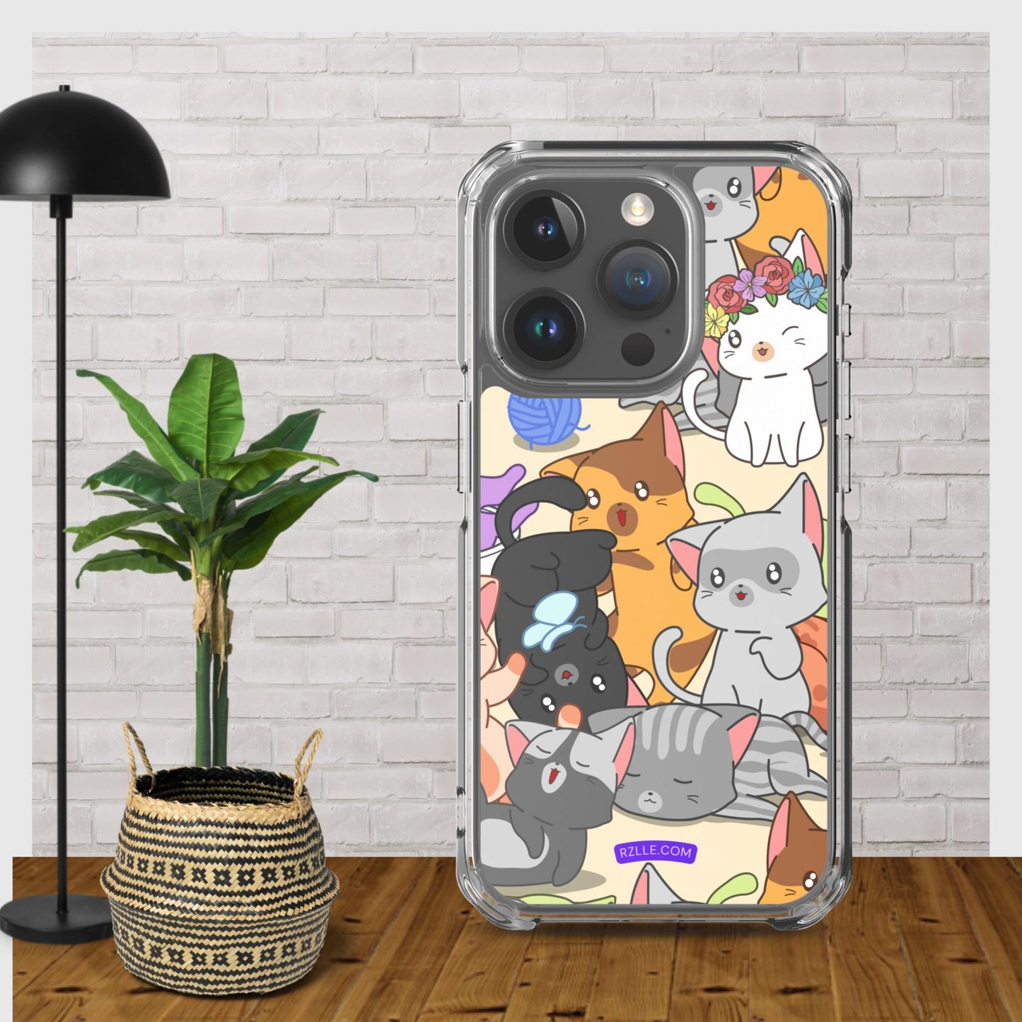 Cute Kawaii Cats Clear Case for iPhone®