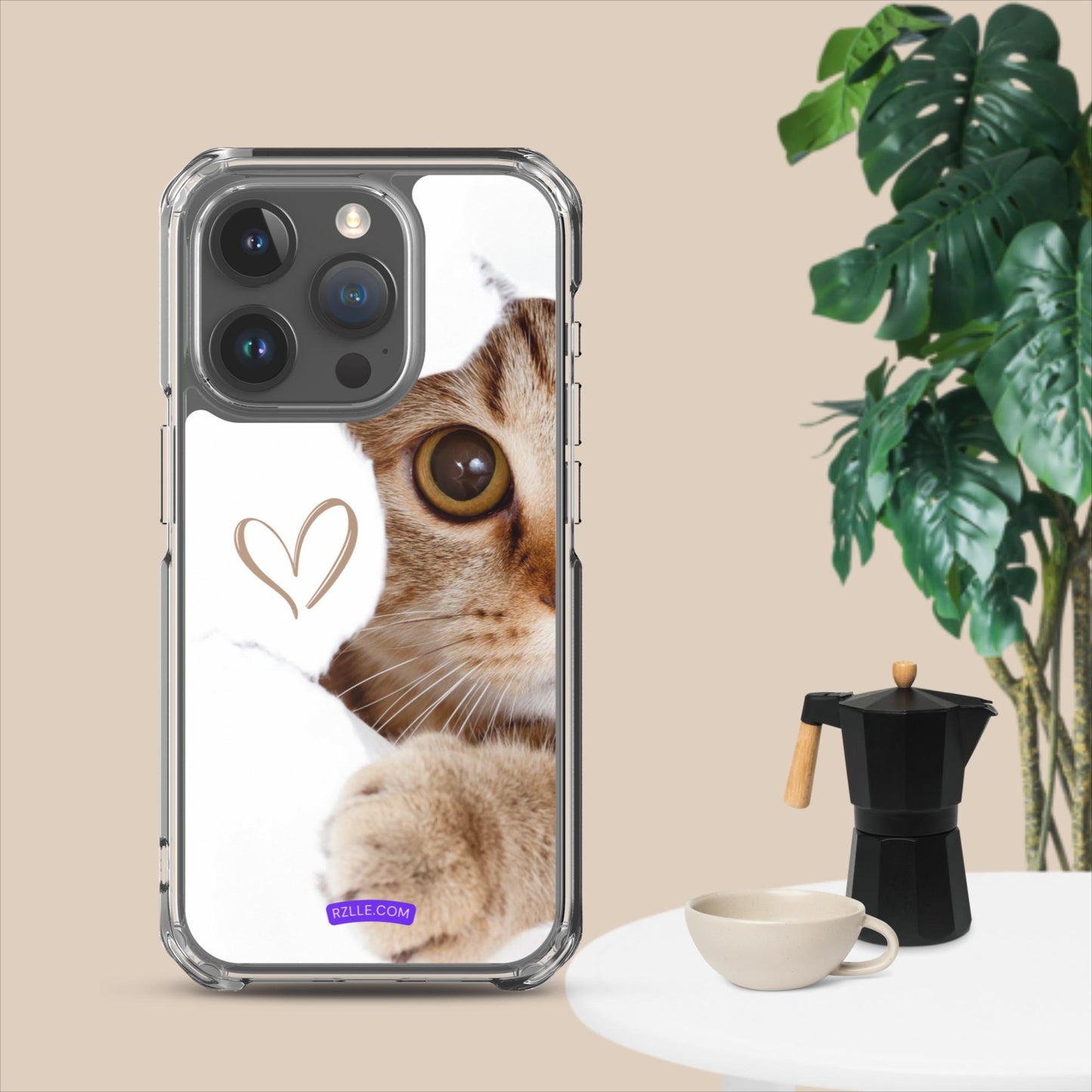 Cute Cat Peeking  Clear Case for iPhone®