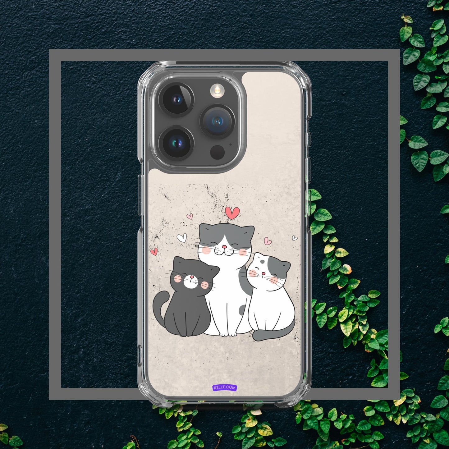 Cute Trio Cats Clear Case for iPhone®