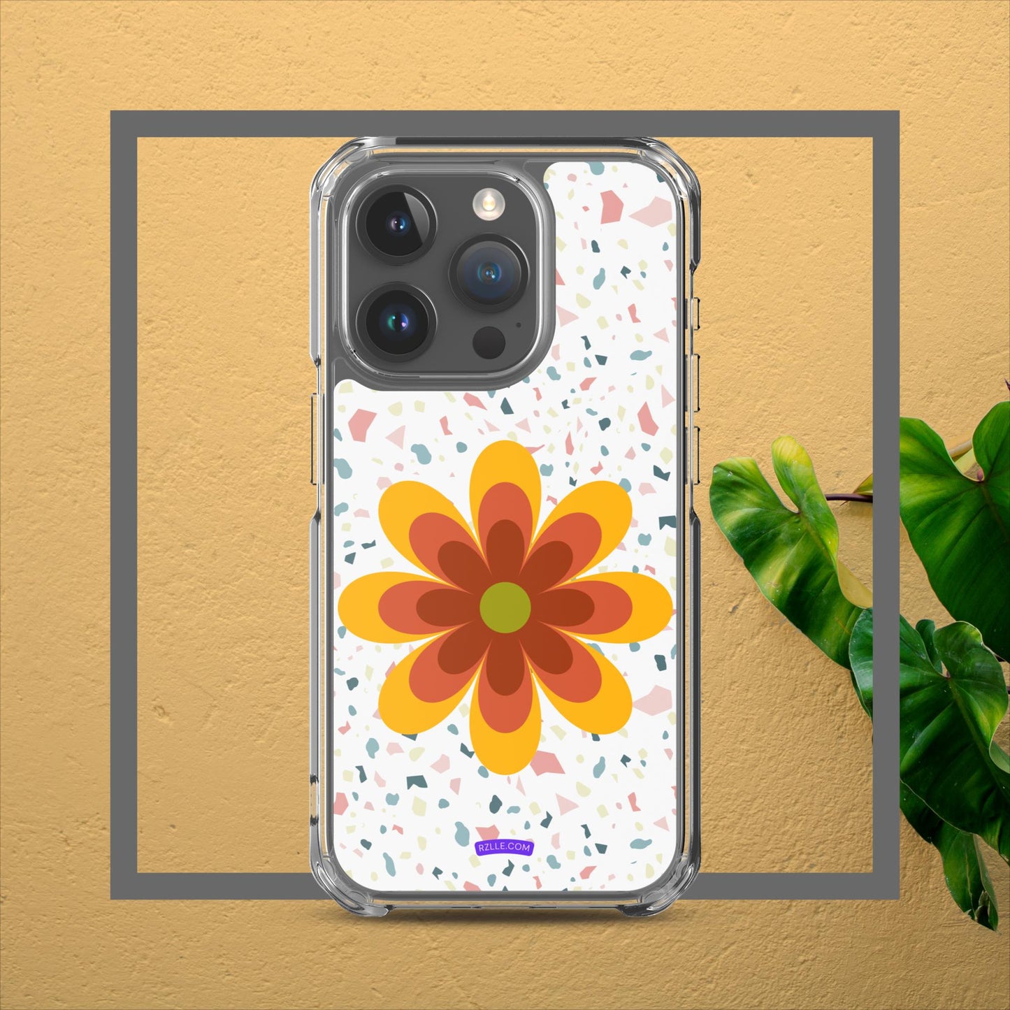 Big Retro Flower Clear Case for iPhone®