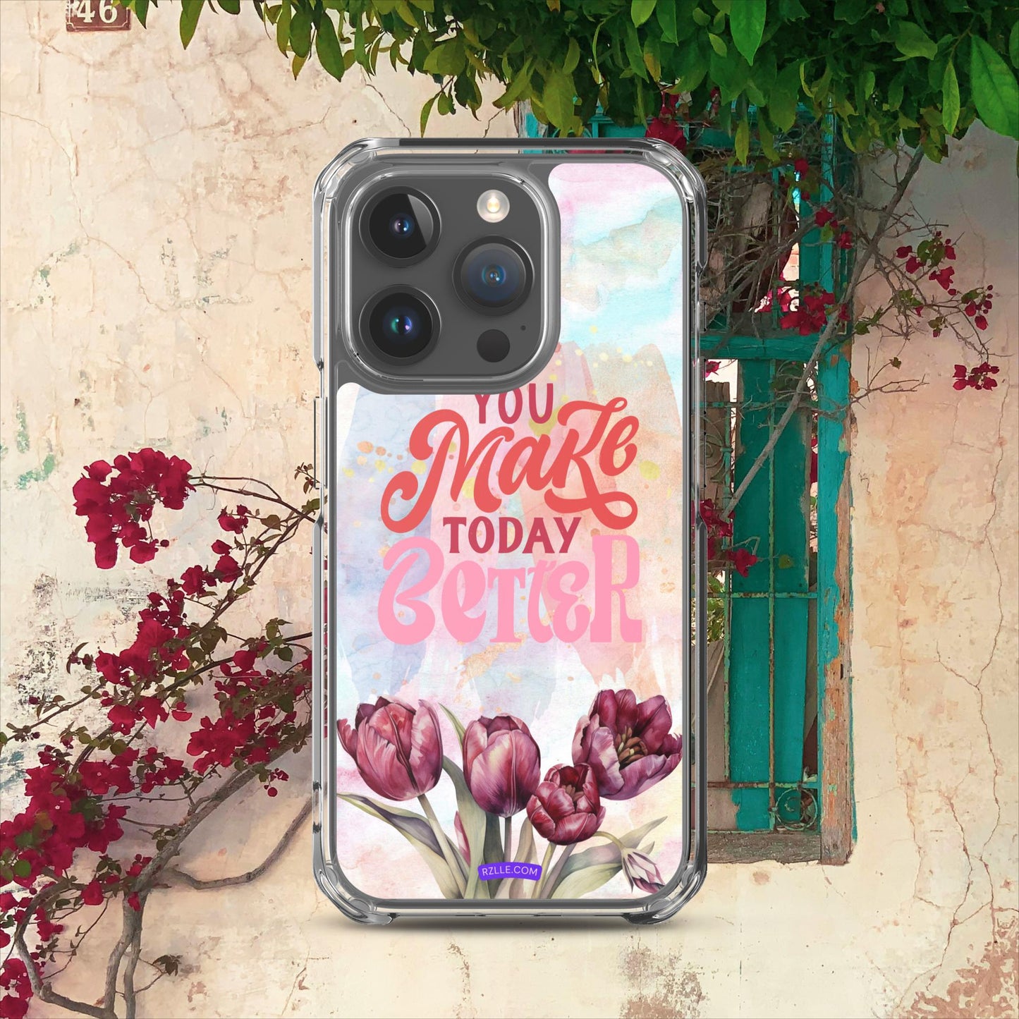 Tulips Flower In Watercolor Clear Case for iPhone®