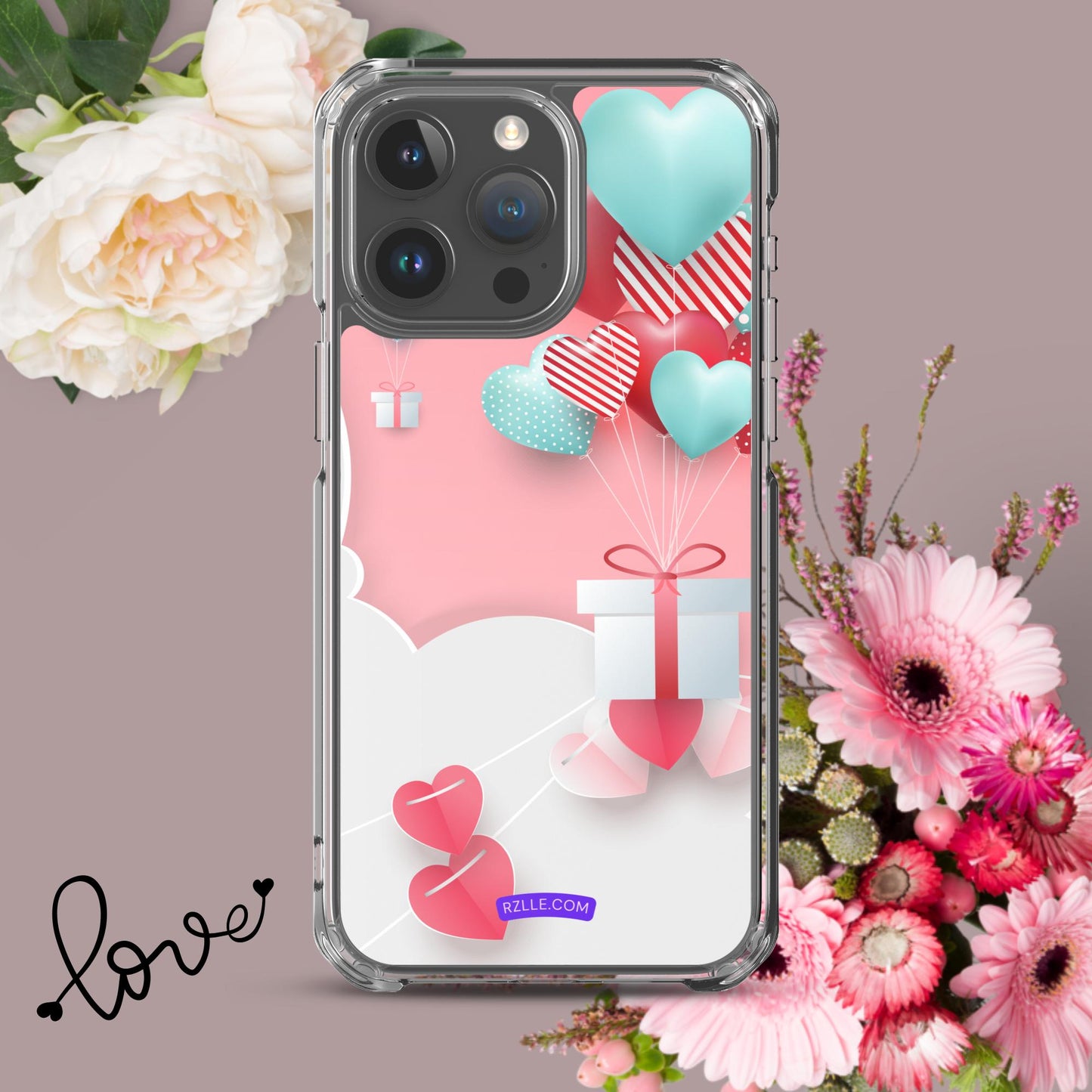 Hearts & Gifts Clear Phone Case for iPhone®