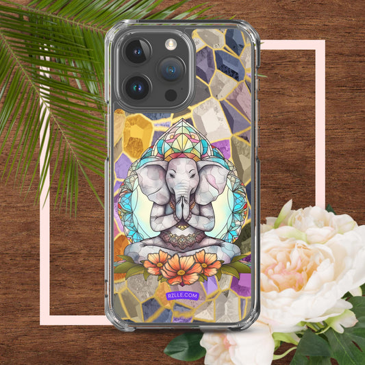 Zen Elephant Stained Glass Clear Phone Case for iPhone®