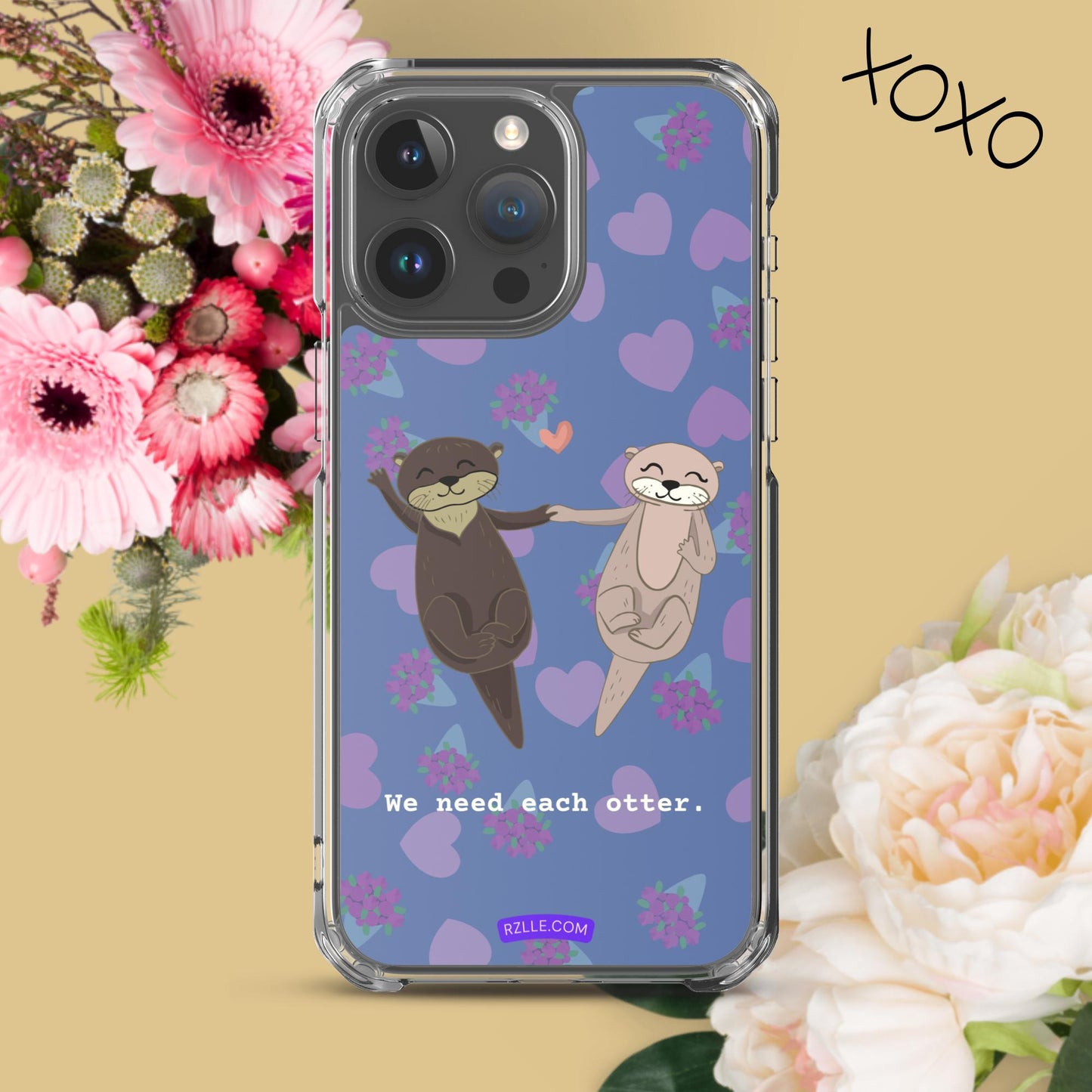 Cute Otters Clear Phone Case for iPhone®