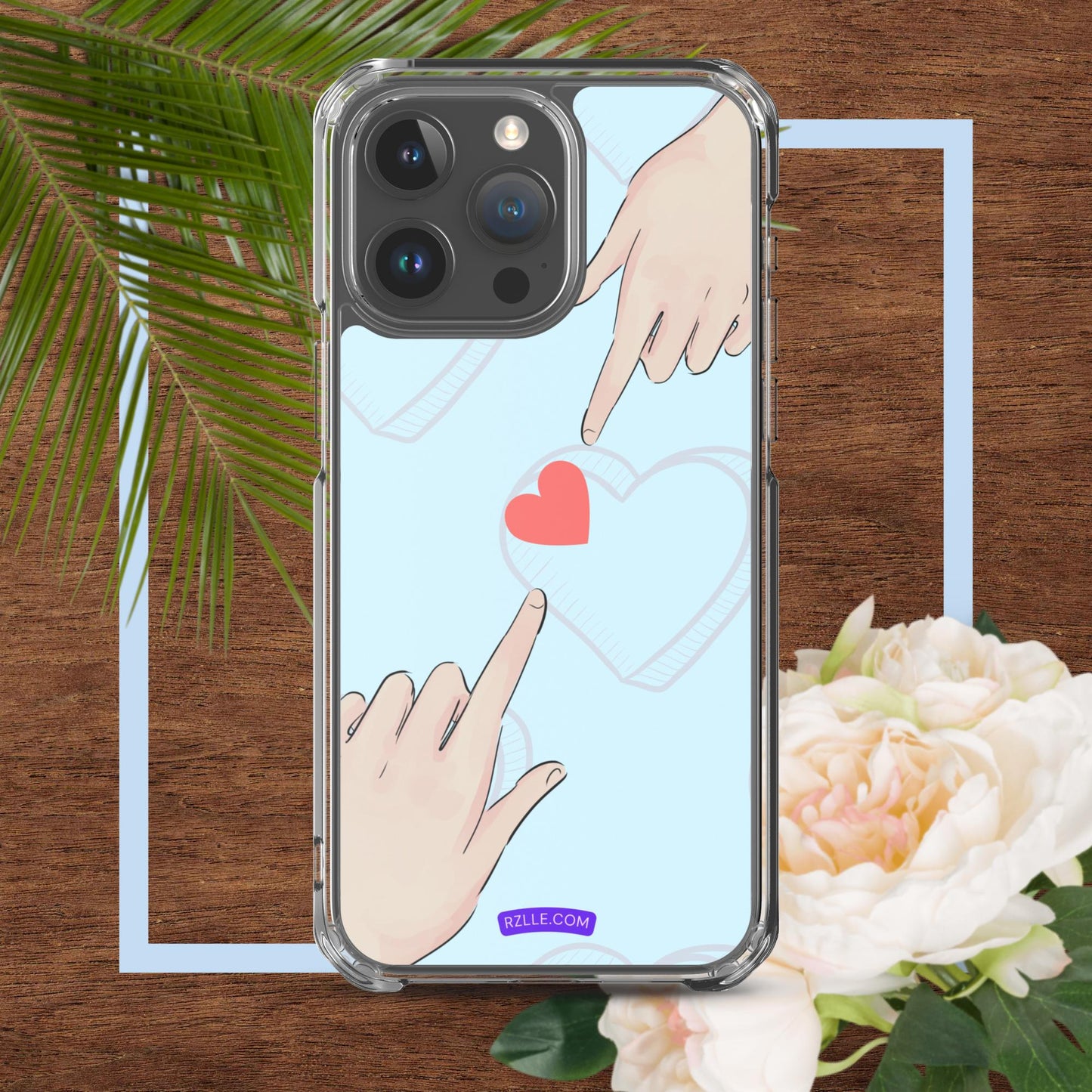 Touching  Heart Clear Phone Case for iPhone®